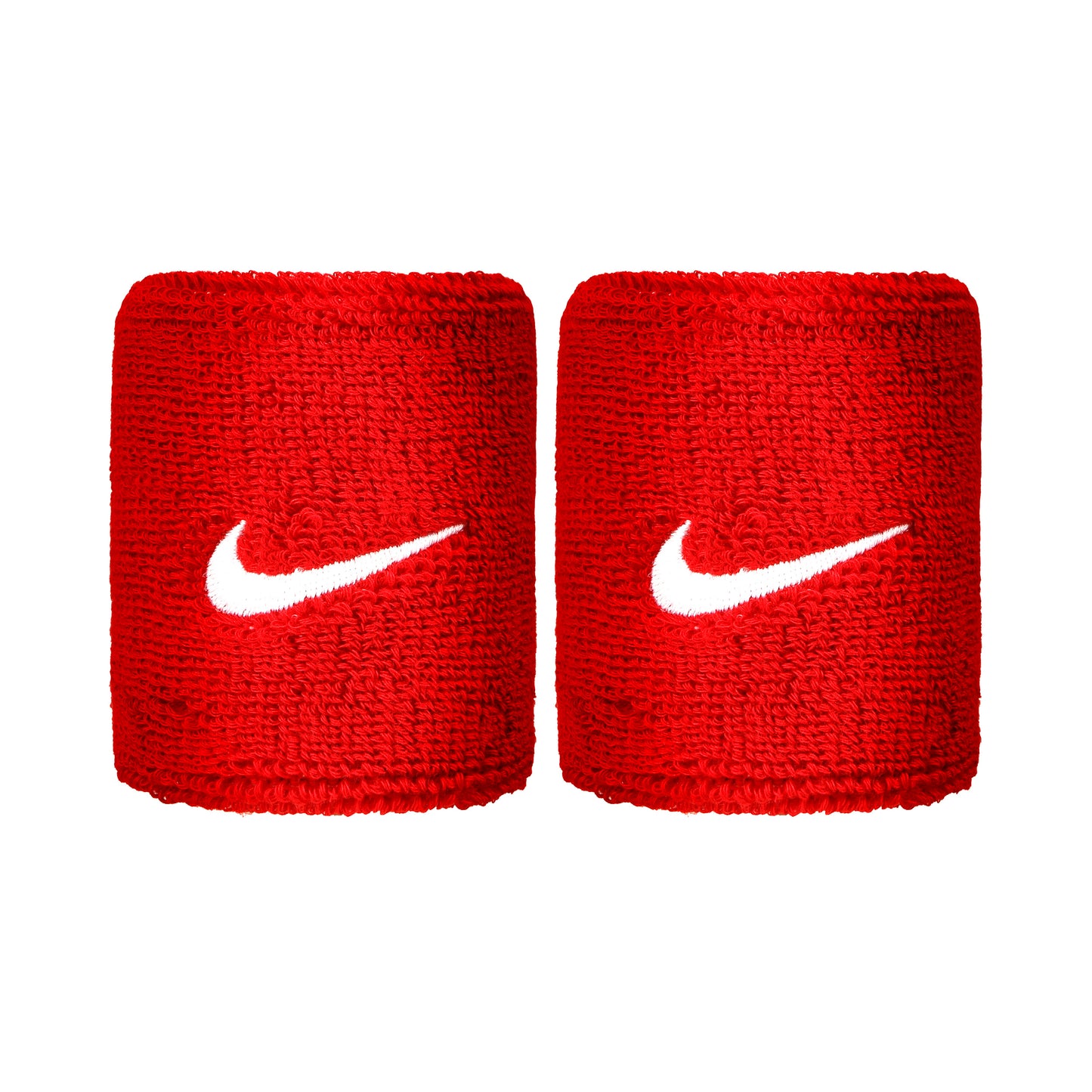 Nike Swoosh Potítko 2ks v baleni krátký - červená, bílá