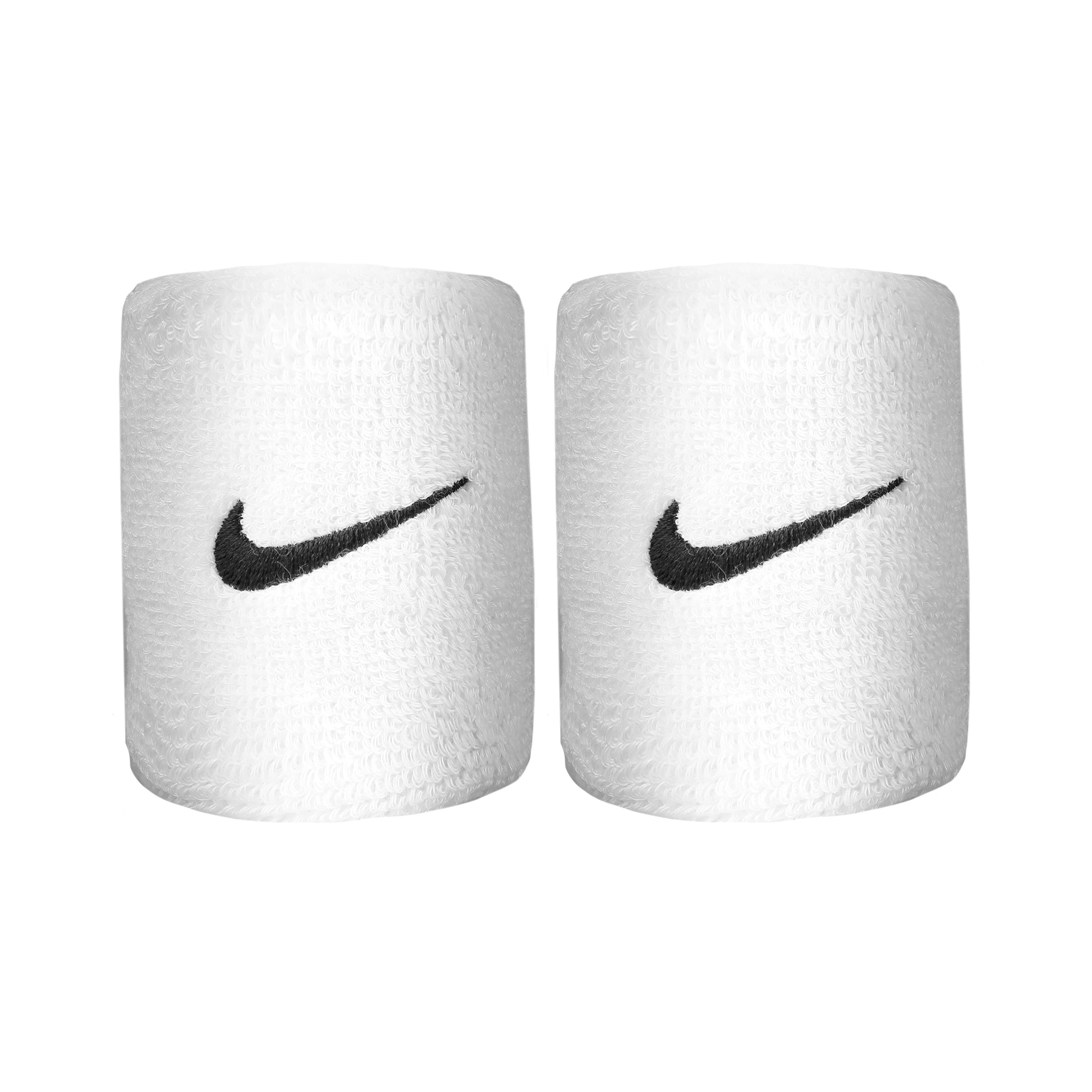 Nike Swoosh Potítko 2ks v baleni krátký - bílá, černá