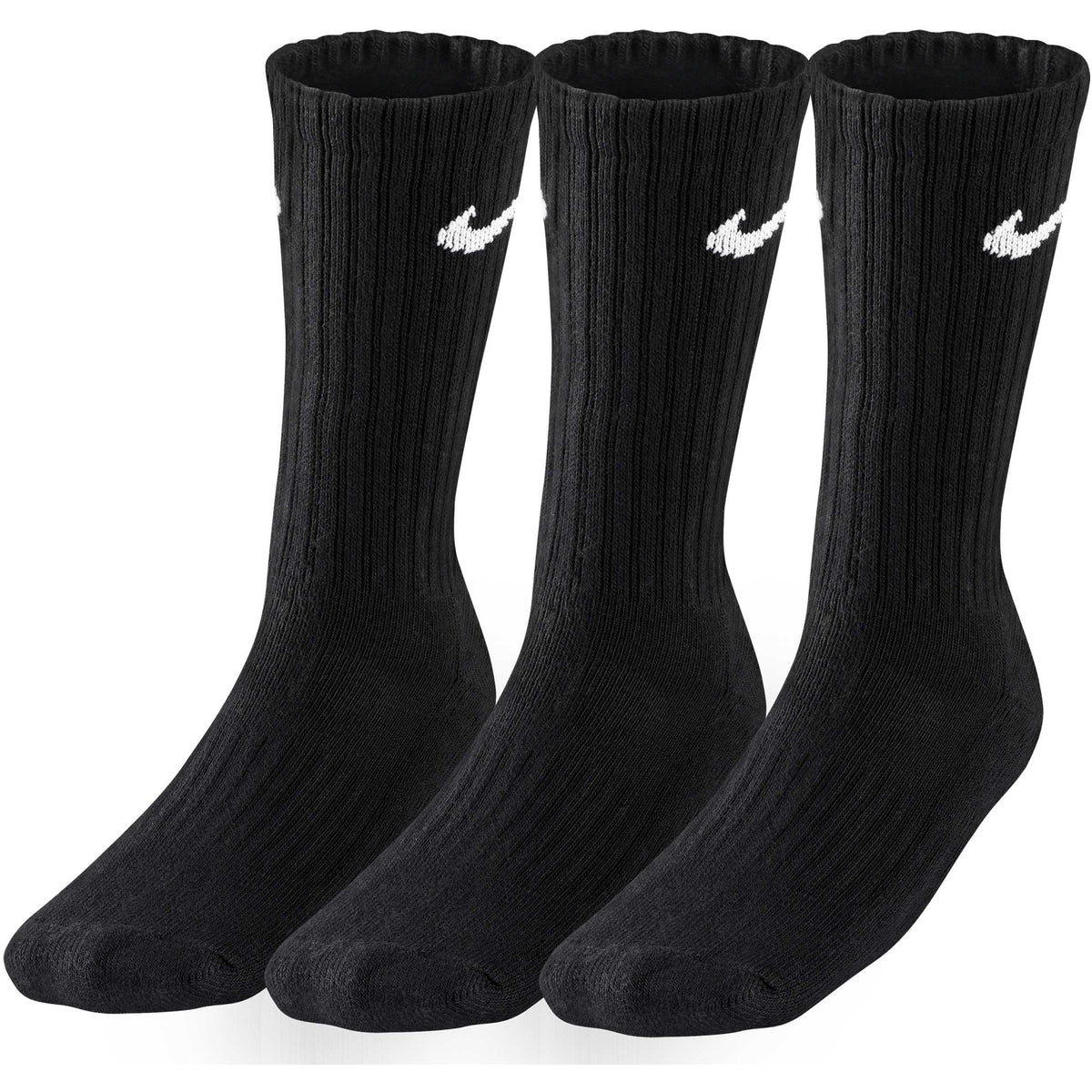 Nike Value Cotton Crew Tenisové ponožky 3ks v baleni Unisex - černá, bílá
