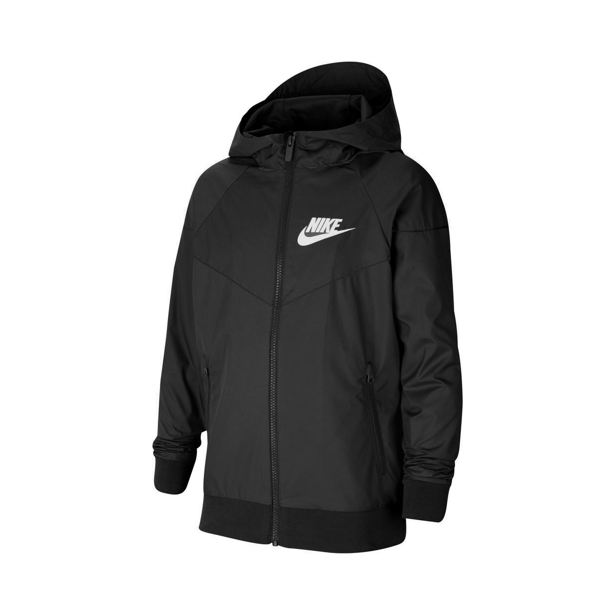 Nike Sportswear Windrunner Tréninková bunda Chlapci - černá, bílá