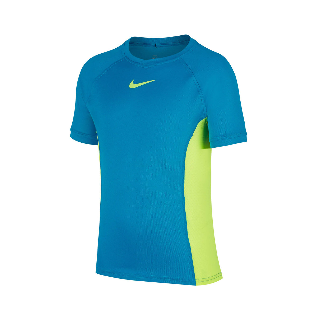 Nike Court Dri-Fit Tričko Chlapci - tyrkysová, neonově žlutá