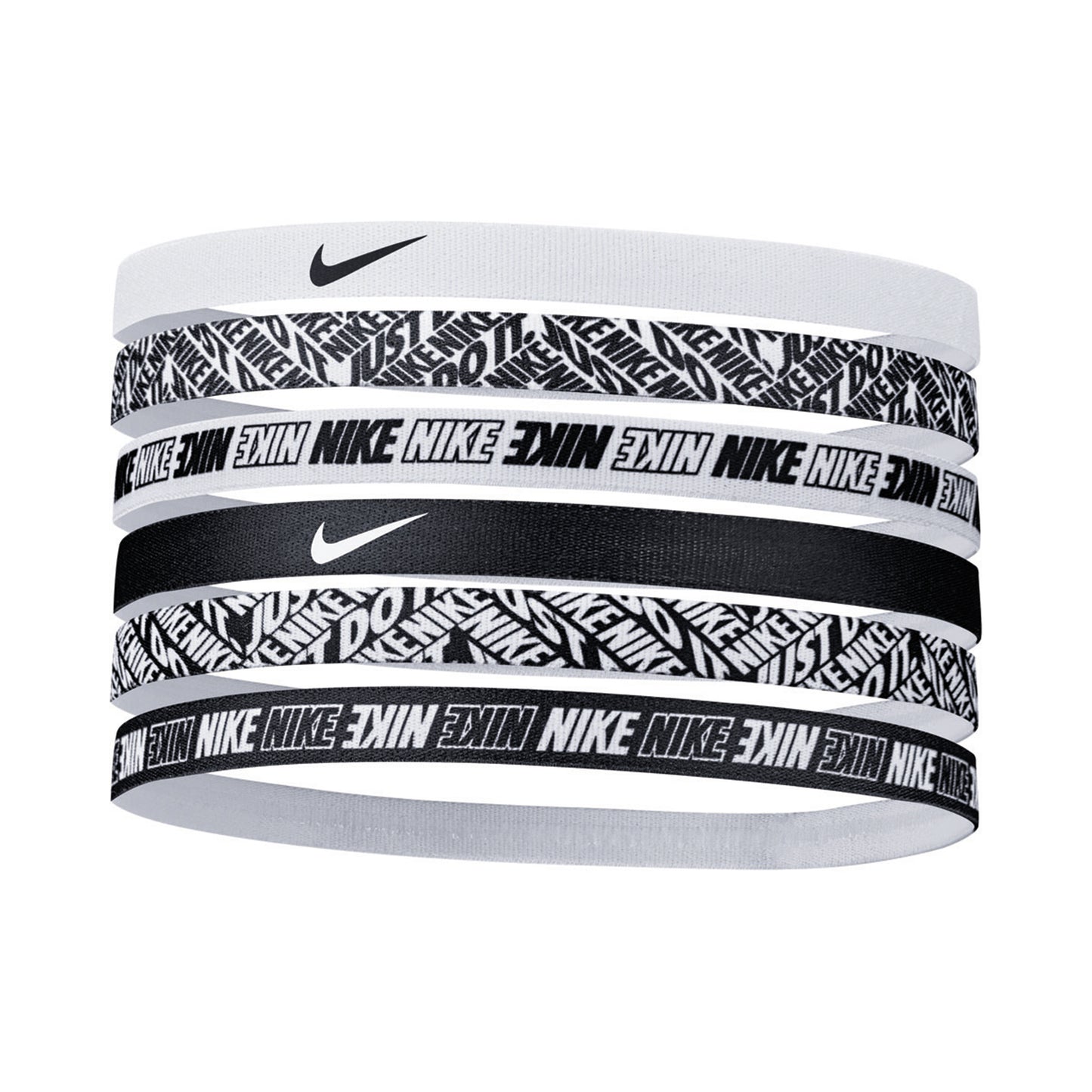 Nike Printed Čelenka 6ks Balení-Bílá,Černá