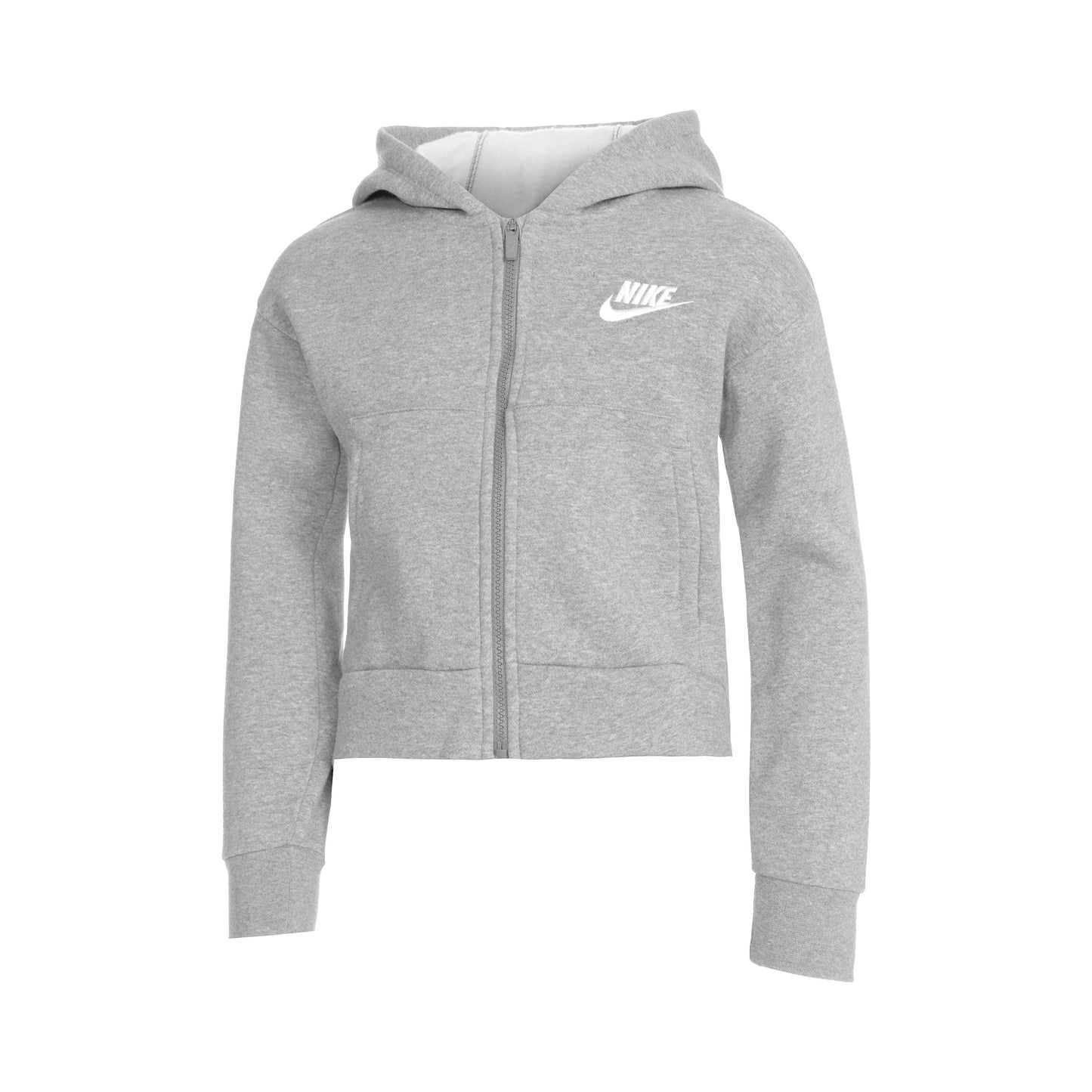 Nike Big Kids Mikina s kapucí Dívky - šedá, bílá