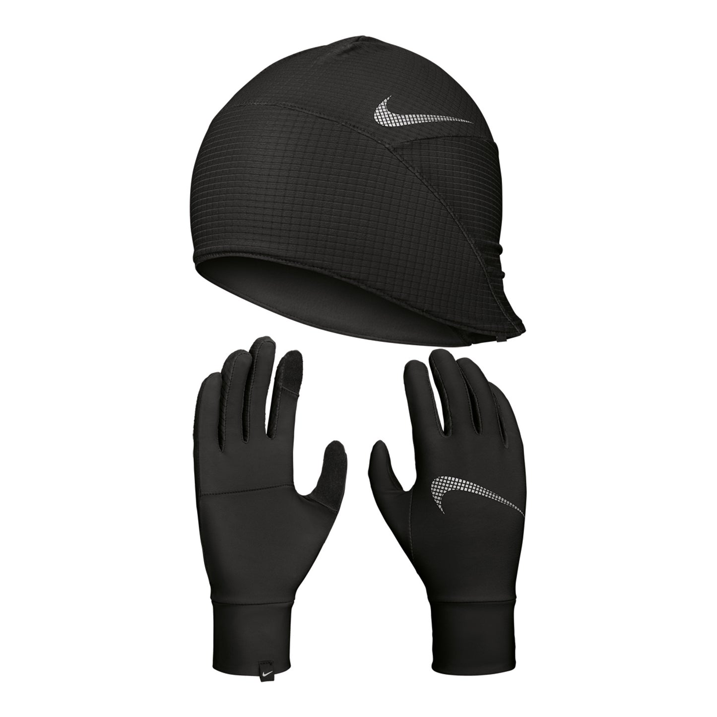 Nike Essential Running Set Laufmütze + Běžecké rukavice Dámy-černá,bílá