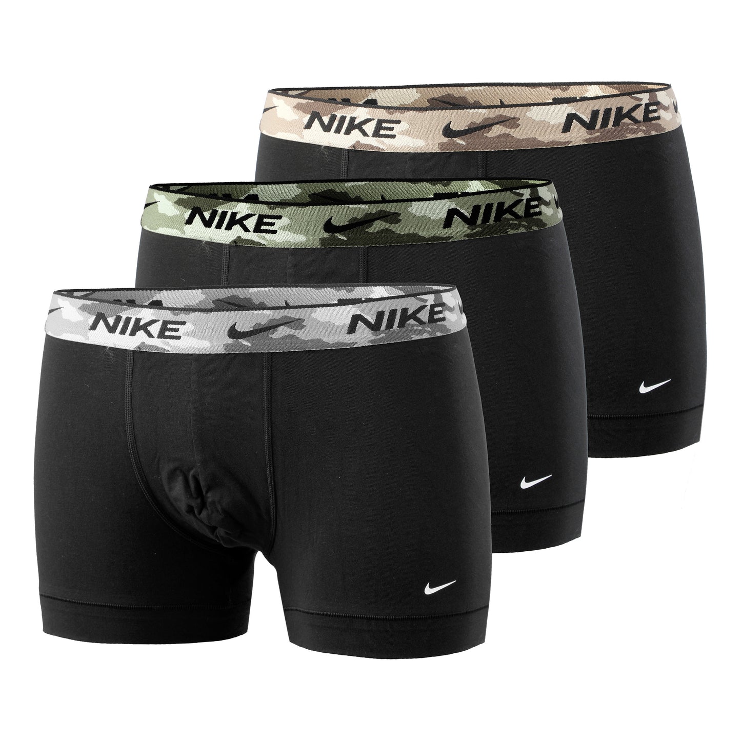 Nike Everyday Stretch Trunk Trenýrky 3ks v baleni Muži - černá, olivová