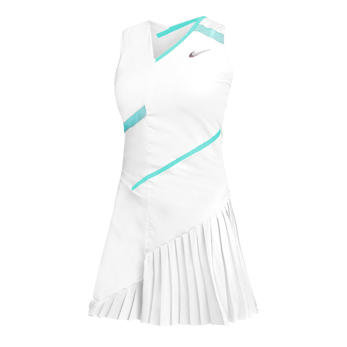 Nike Court Dri-Fit Šaty Dámy - bílá, tyrkysová