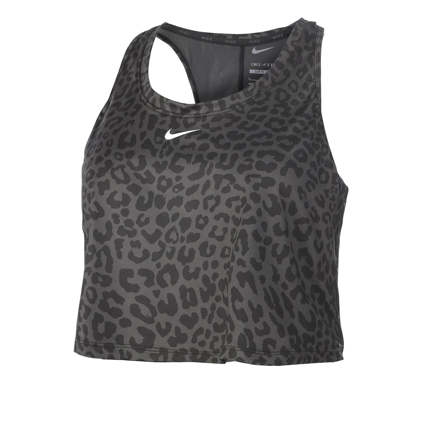 Nike Dri-Fit One Slim Leopard Sportovní tílko Dámy - šedá, černá