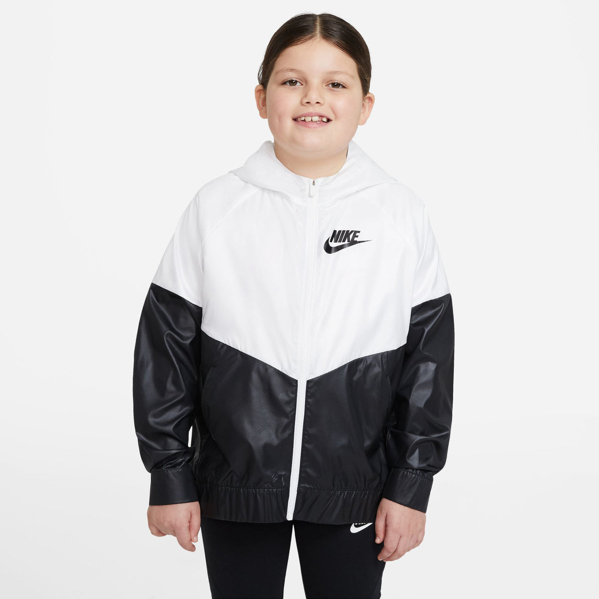 Nike Windrunner Tréninková bunda Dívky-bílá, černá
