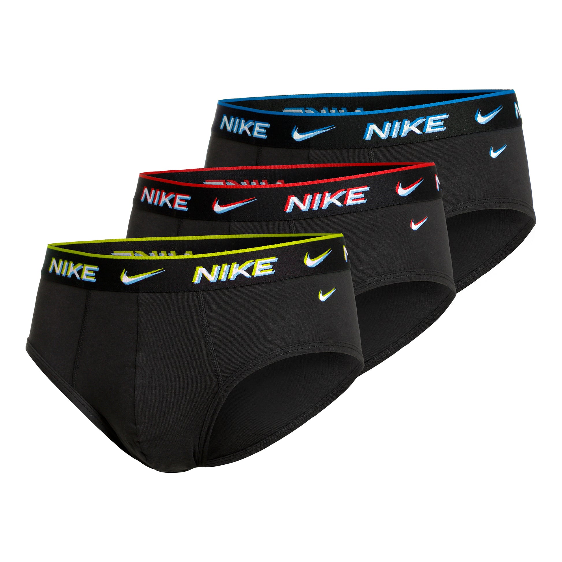 Nike Everyday Cotton Stretch Brief Slipy 3ks v baleni Muži - černá, vícebarevné