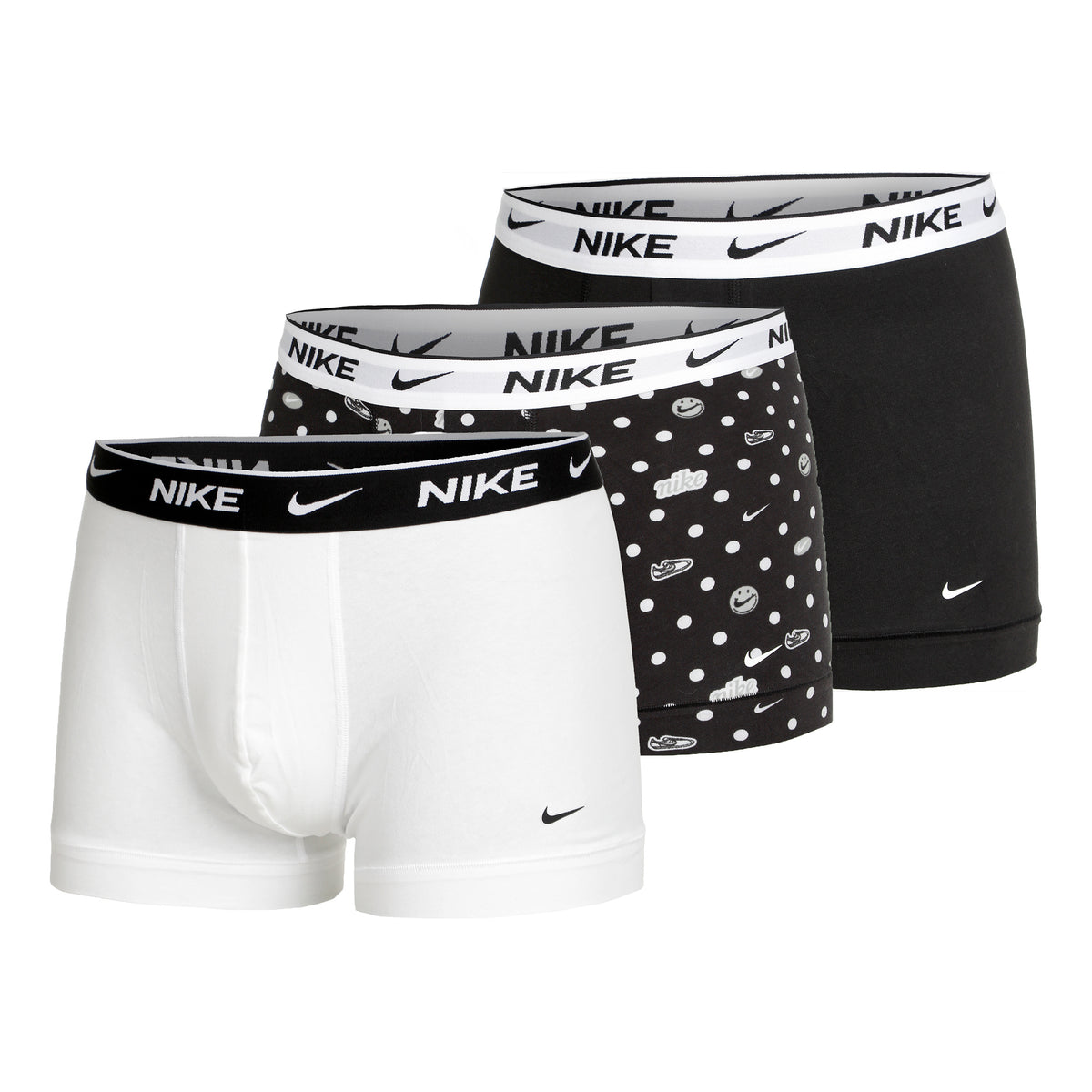 Nike Everyday Cotton Stretch Trenýrky 3ks v baleni Muži - černá, vícebarevné