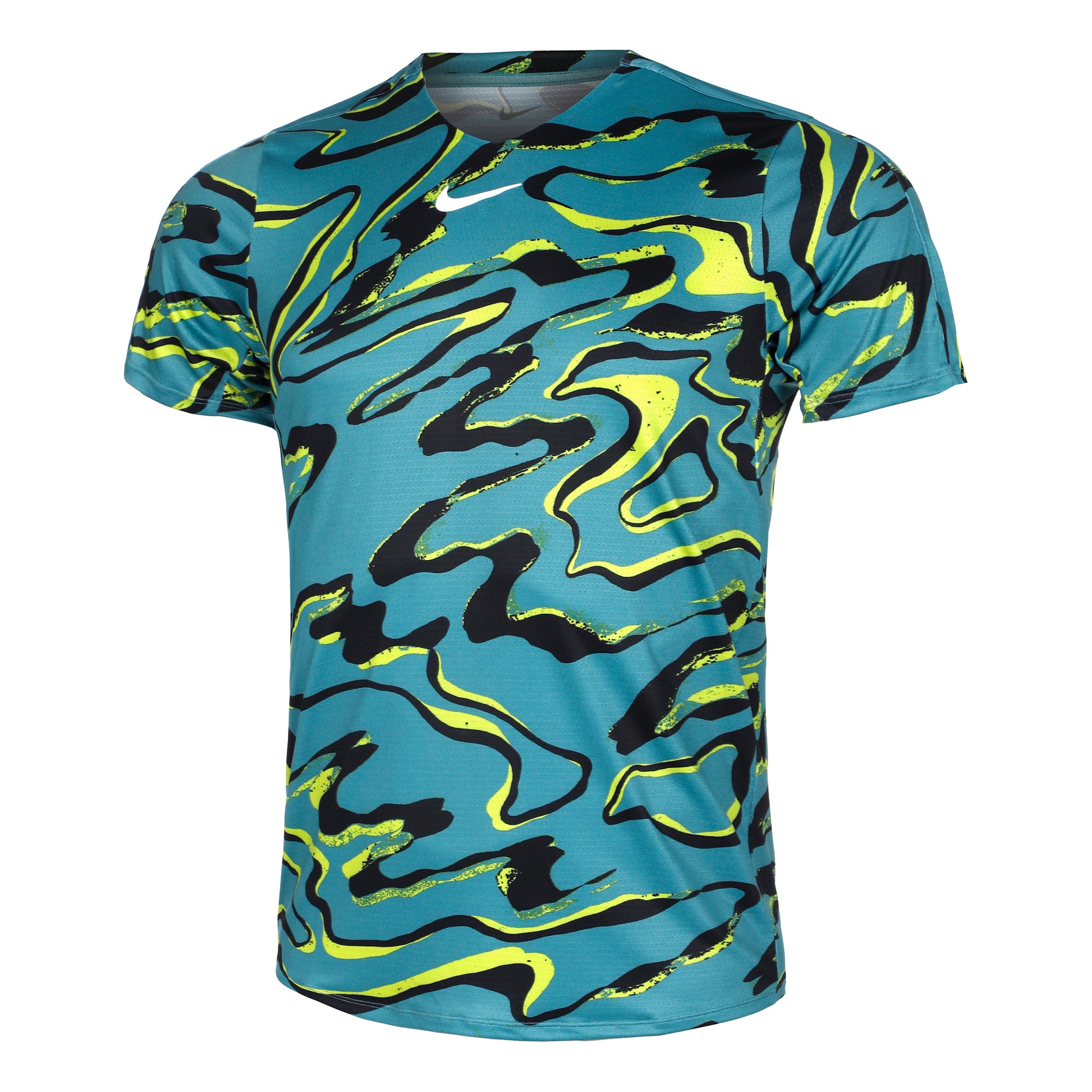 Nike Dri-Fit Court Print Tričko Muži - tyrkysová,