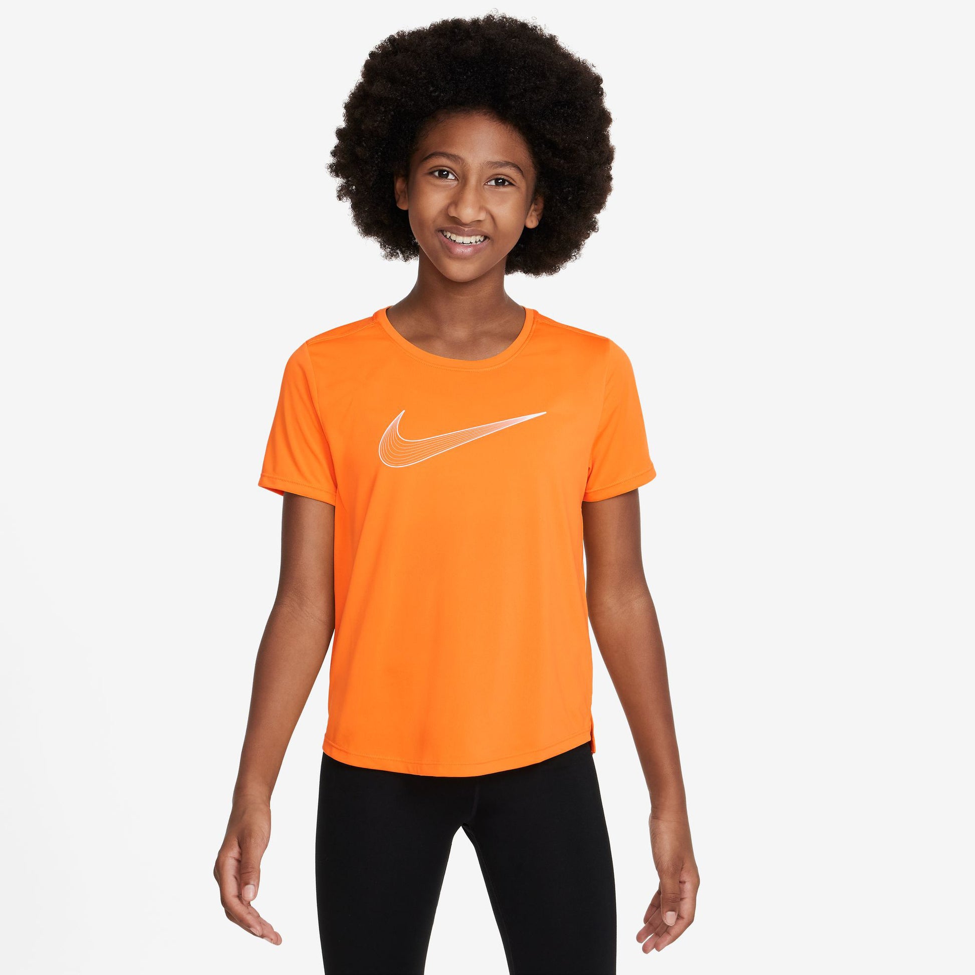 Nike Dri-Fit One GX Tričko Dívky - oranžová,