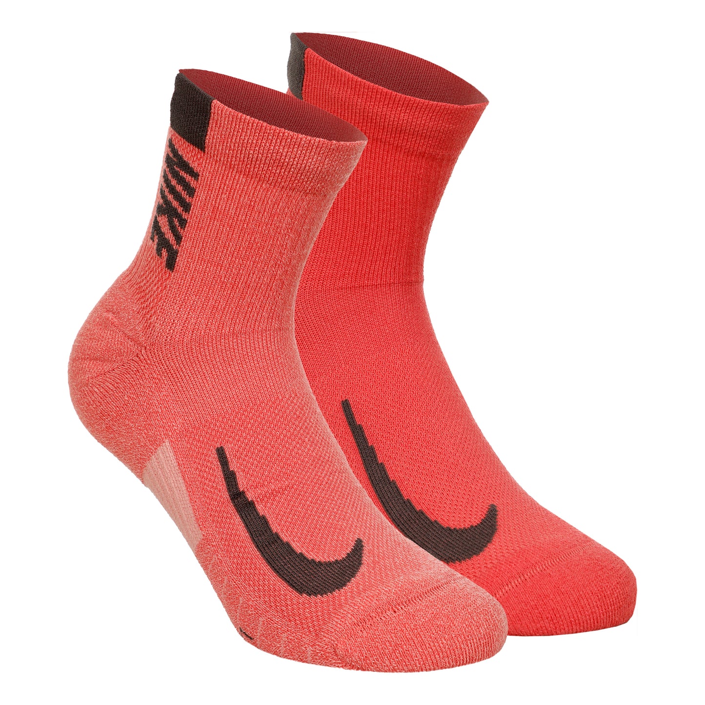 Nike Dri-Fit Multiplier No-Show Socks Running ponožky 2ks v baleni Unisex - korálová, červená