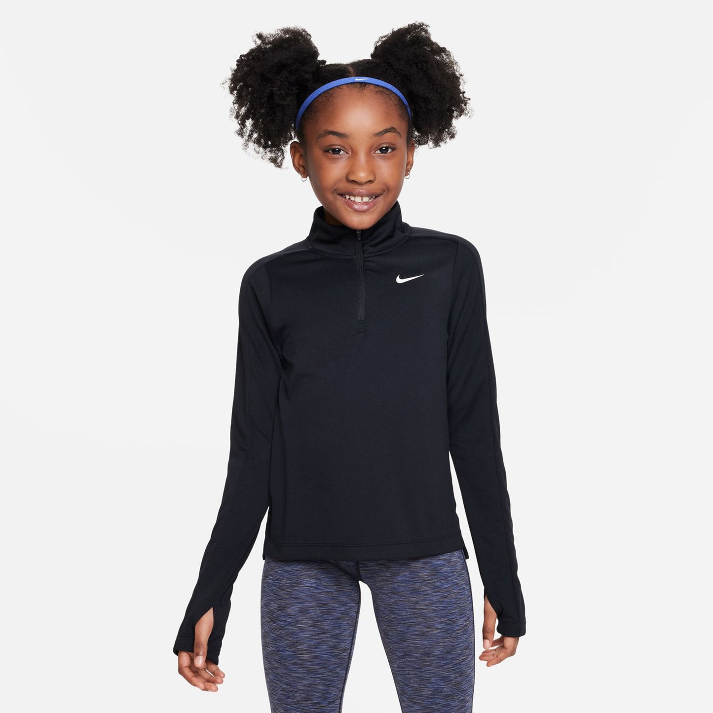 Nike Dri-Fit Half-Zip S dlouhým rukávem Dívky - černá,