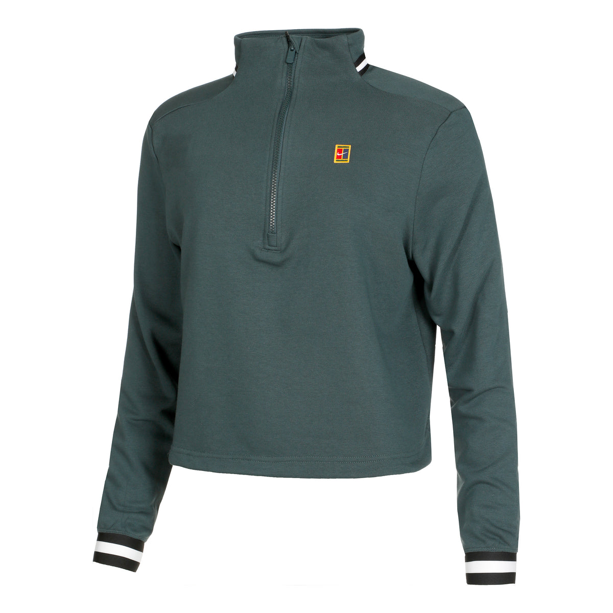 Nike Dri-Fit Court Heritage 1/4 Zip S dlouhým rukávem Dámy - zelená,