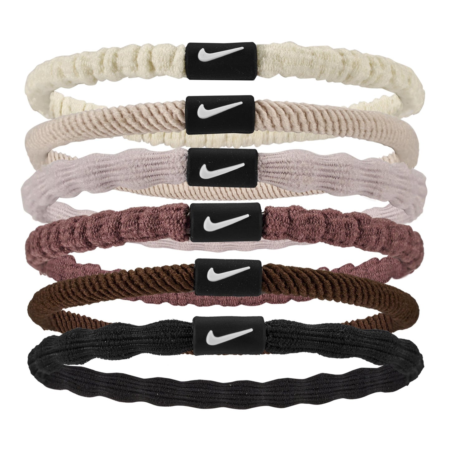 Nike Flex Hair Tie Čelenka 6ks balení Unisex - krémová, černá
