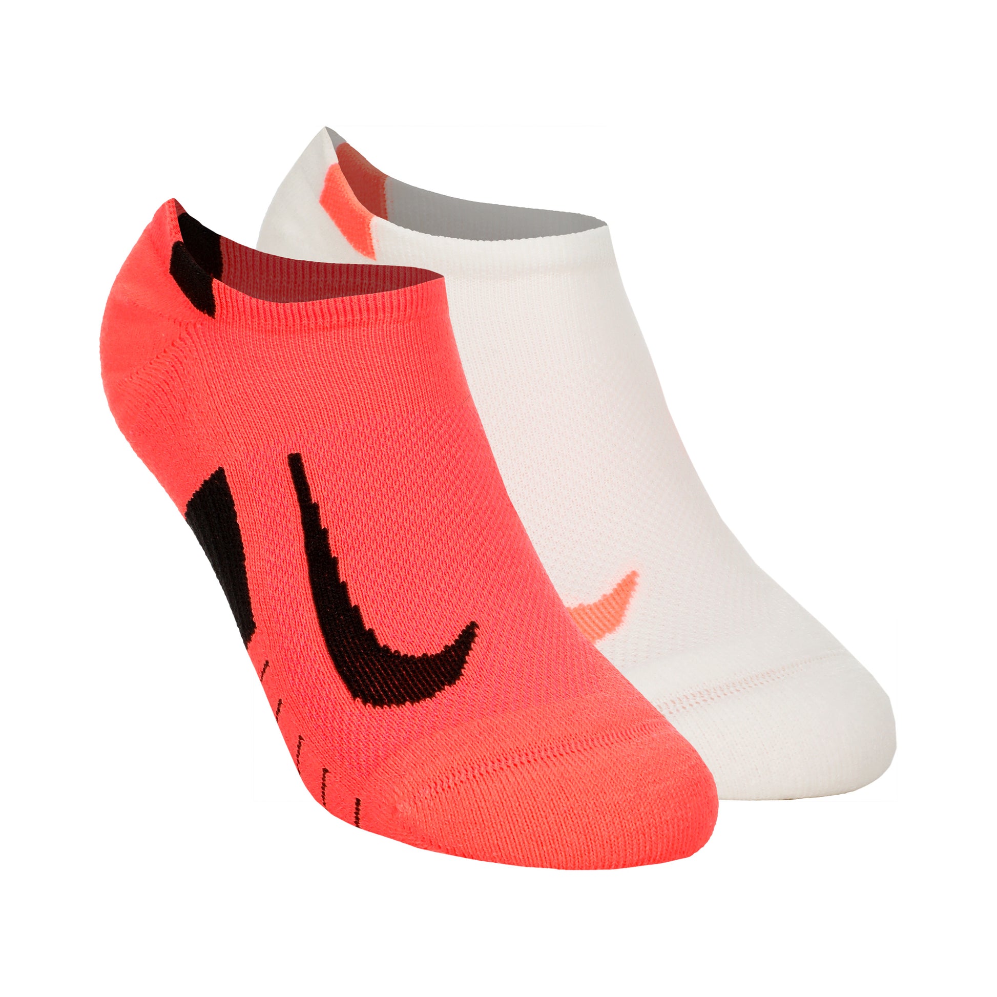 Nike Dri-Fit Multiplier No-Show Socks Running ponožky 2ks v baleni Unisex - červená, krémová