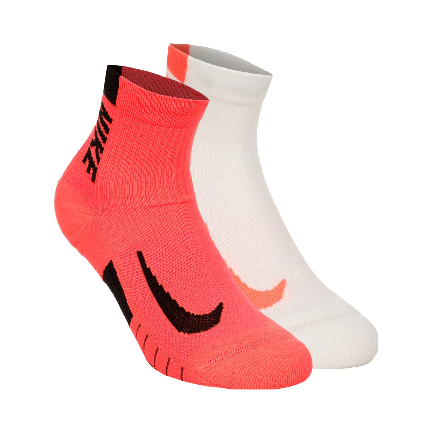 Nike Dri-Fit Multiplier No-Show Socks Running ponožky 2ks v baleni Unisex - korálová, krémová