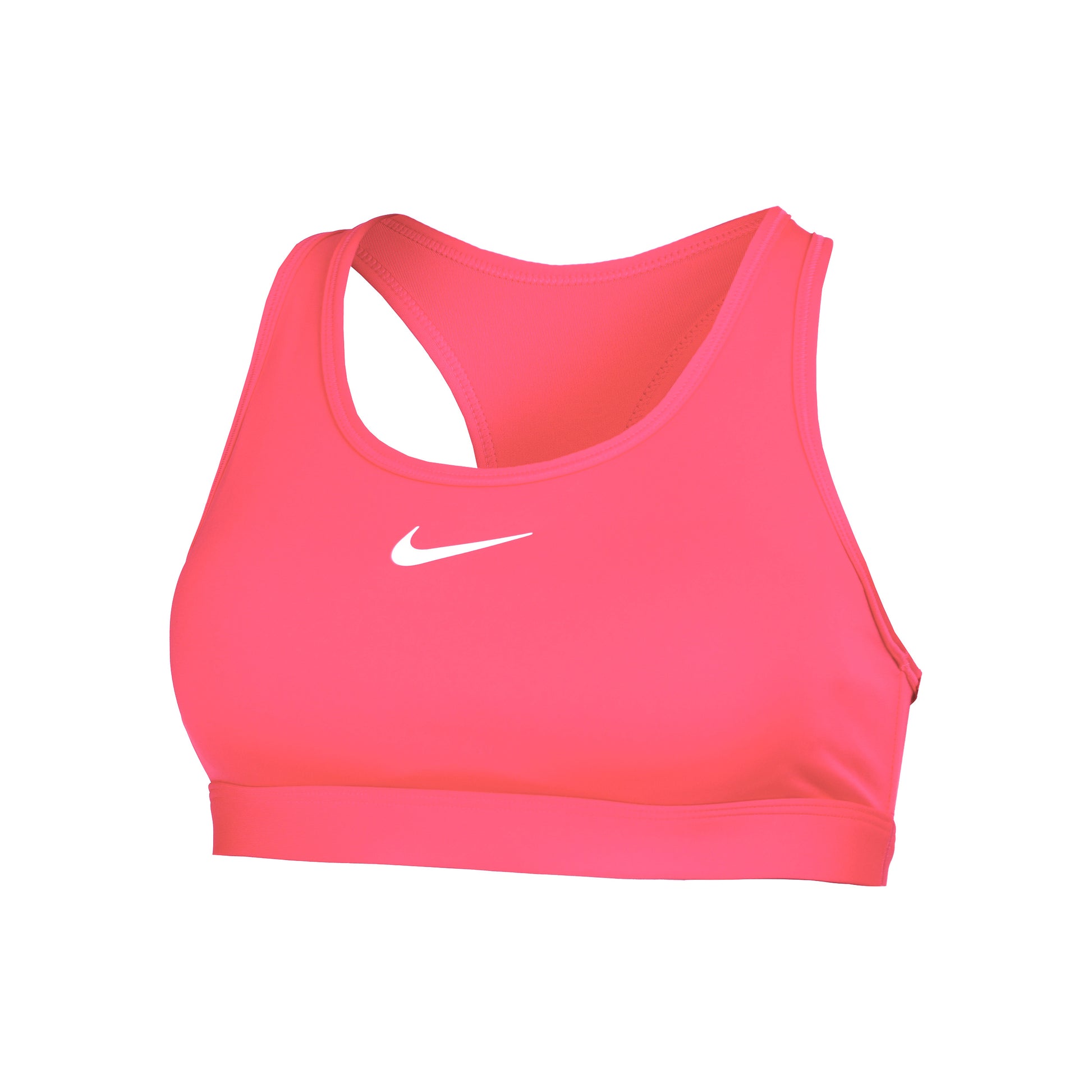 Nike Swoosh MED Support Bra Sportovní Podprsenka Dámy-Růžová,Bílá