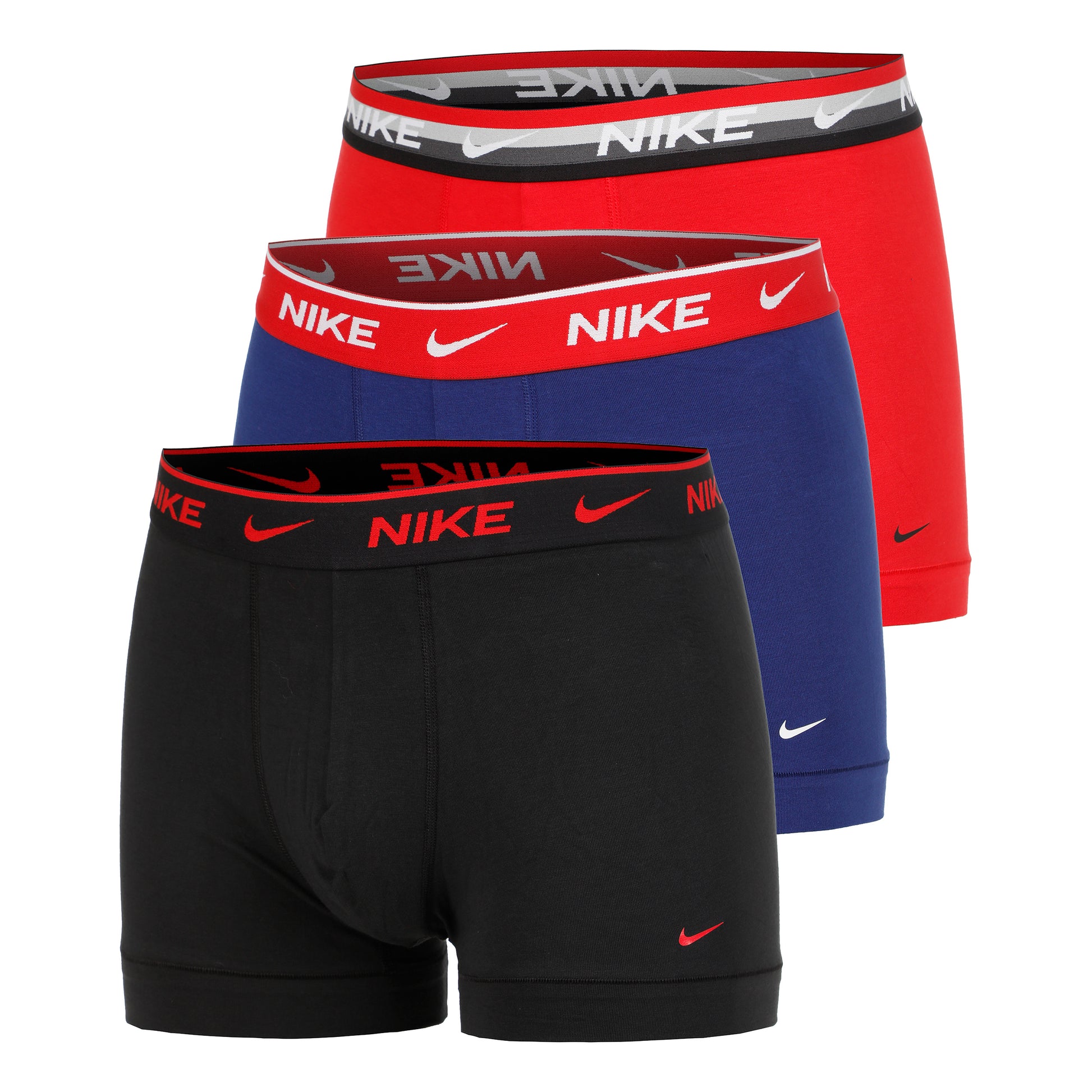 Nike Everyday Stretch Trunk Trenýrky 3ks v baleni Muži - černá, světle červená