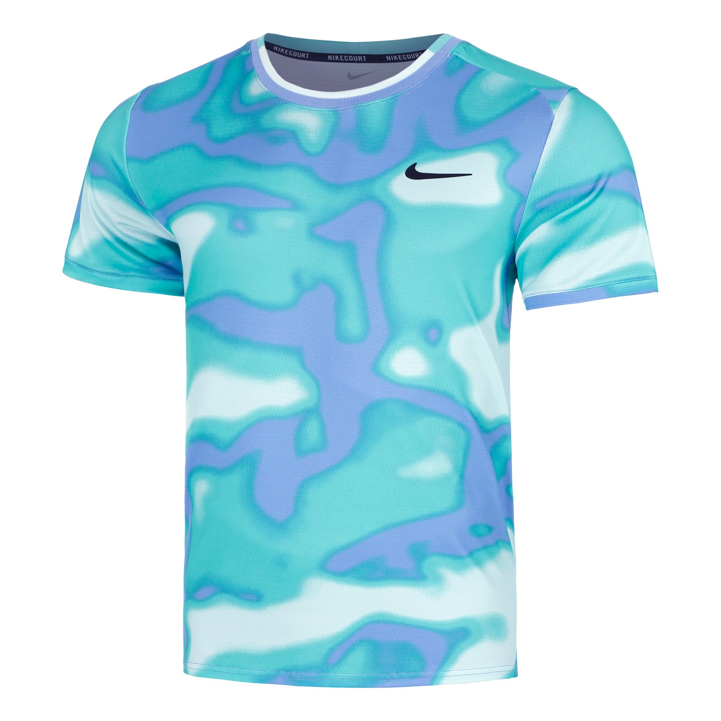 Nike Court Dri-Fit Advantage Print Tričko Muži - tyrkysová, modrá
