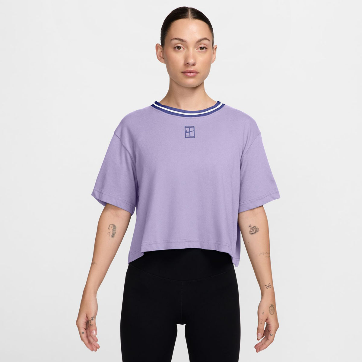 Nike Dri-FIT Heritage Crop Tričko Dámy - fialová,
