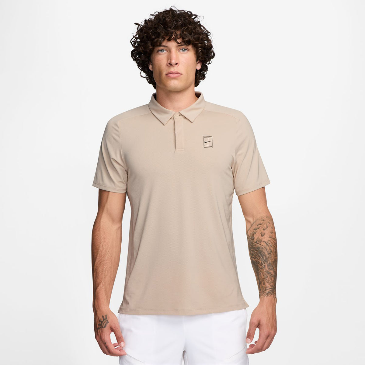 Nike Court Dri-FIT Advantage Pólo Muži-Béžová