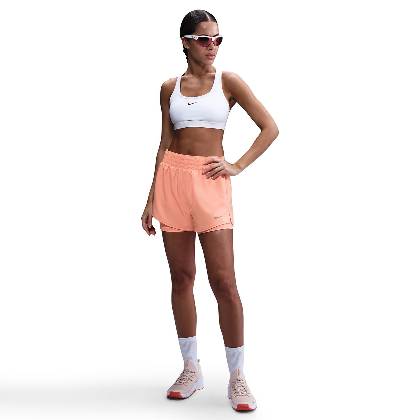 Nike One Dri-FIT High Rise 3in 2N1 Šortky Na Míče Dámy - Apricot