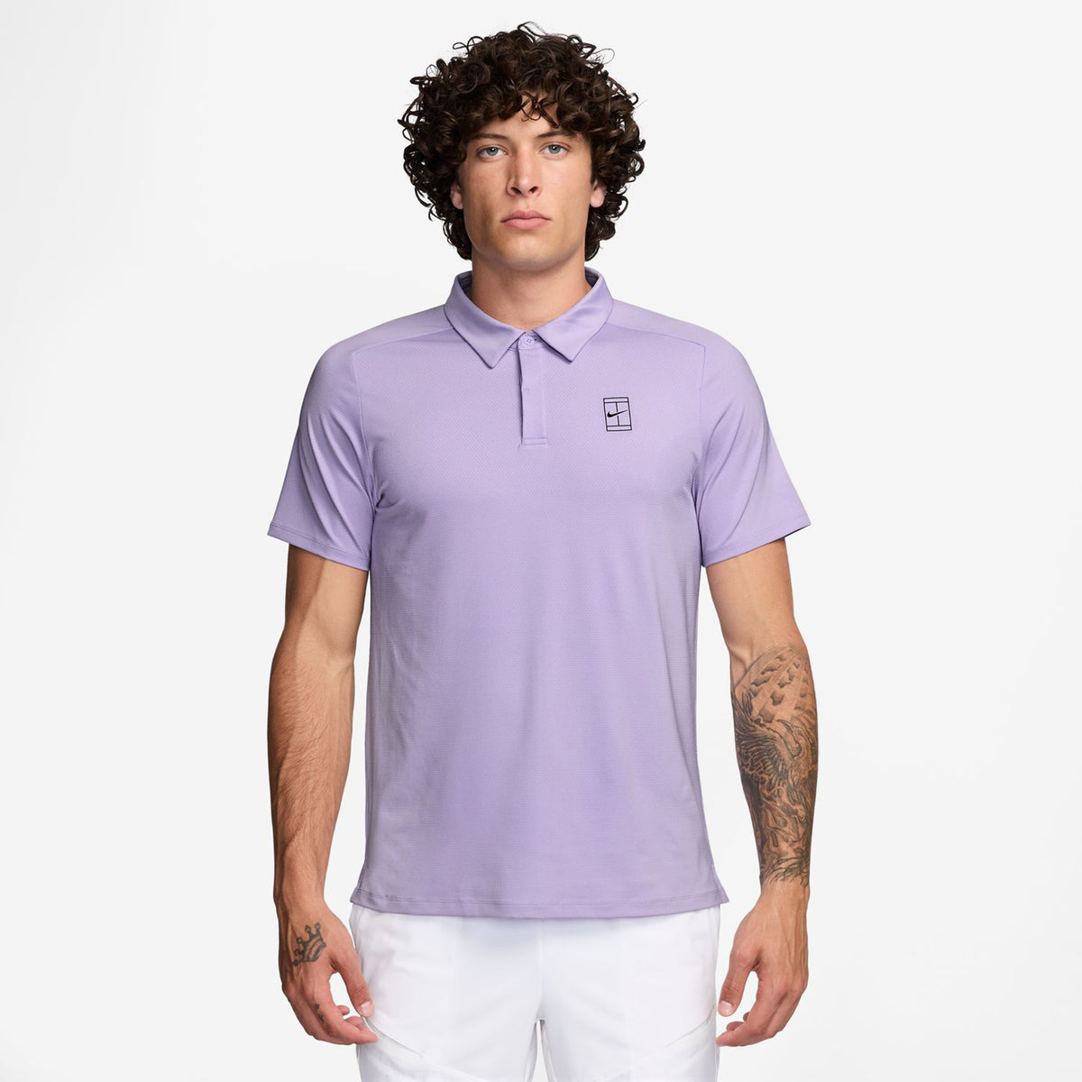 Nike Court Dri-FIT Advantage Pólo Muži-Šeříková,Černá