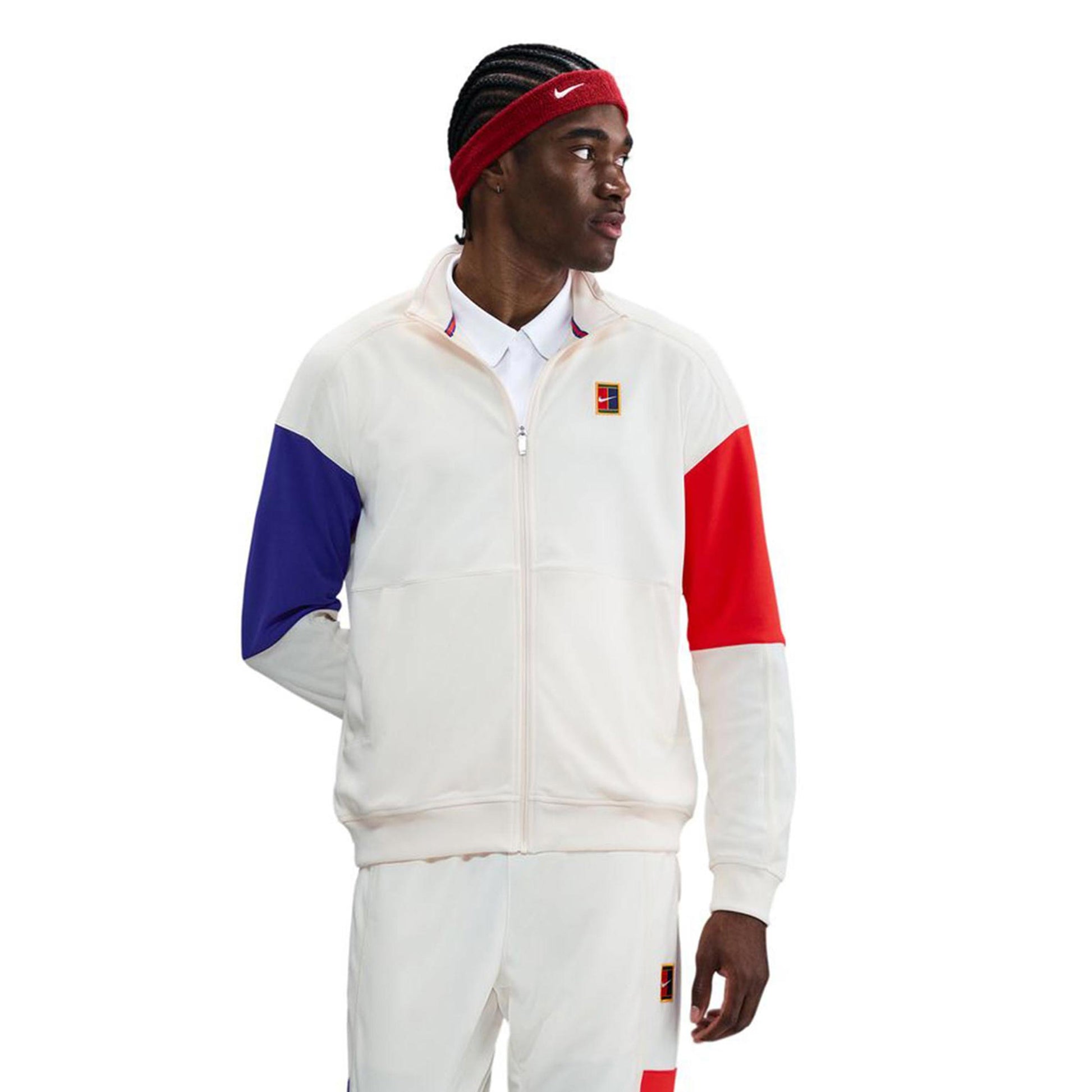 Nike Court Heritage Tréninková bunda Muži - krémová, vícebarevné