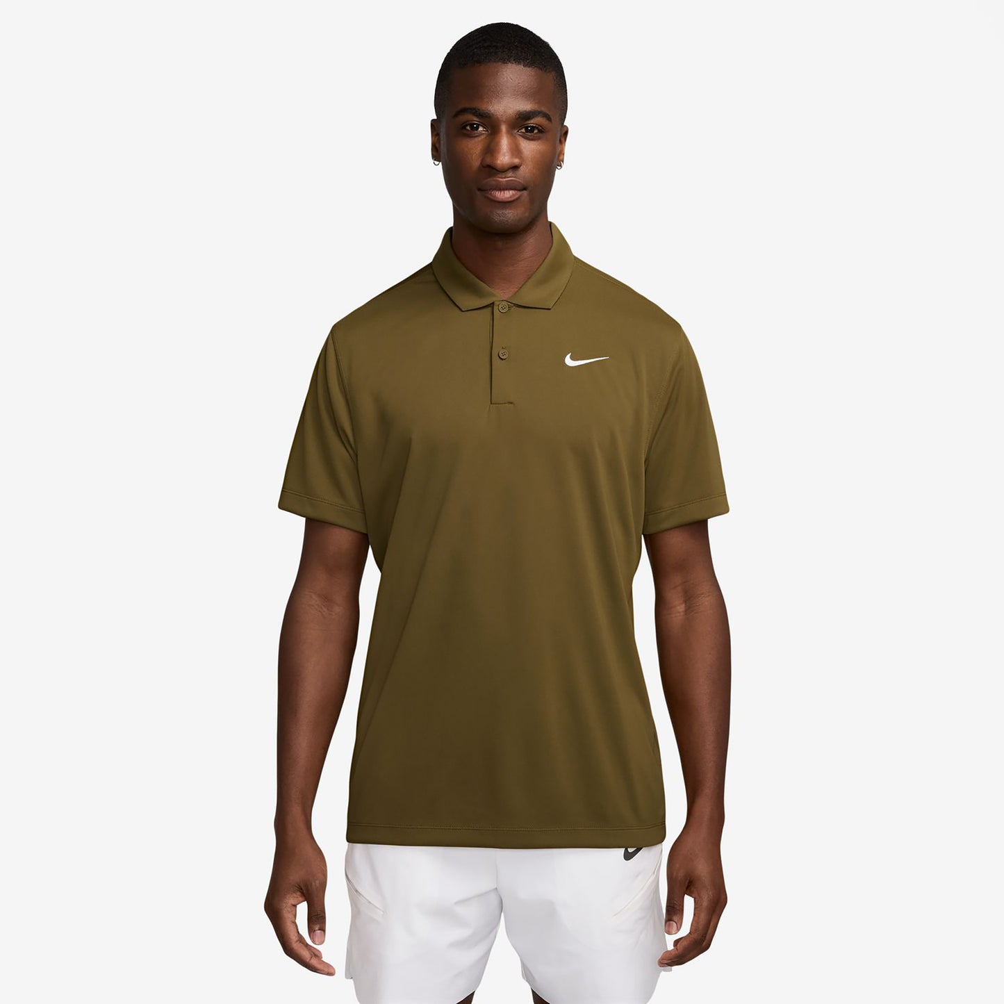 Nike Dri-Fit Victory Court Solid Pólo Muži - olivová