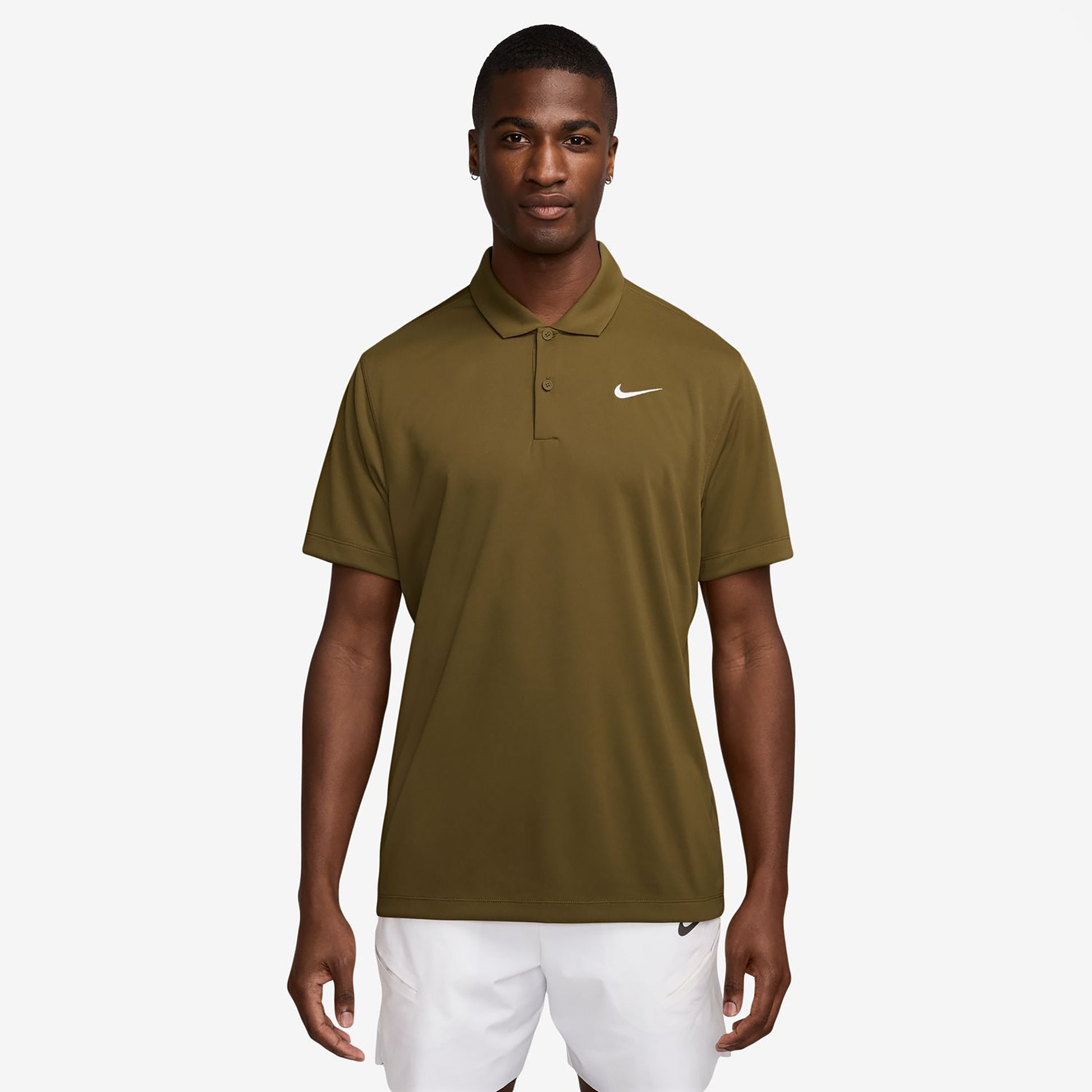 Nike Dri-Fit Victory Court Solid Pólo Muži - olivová