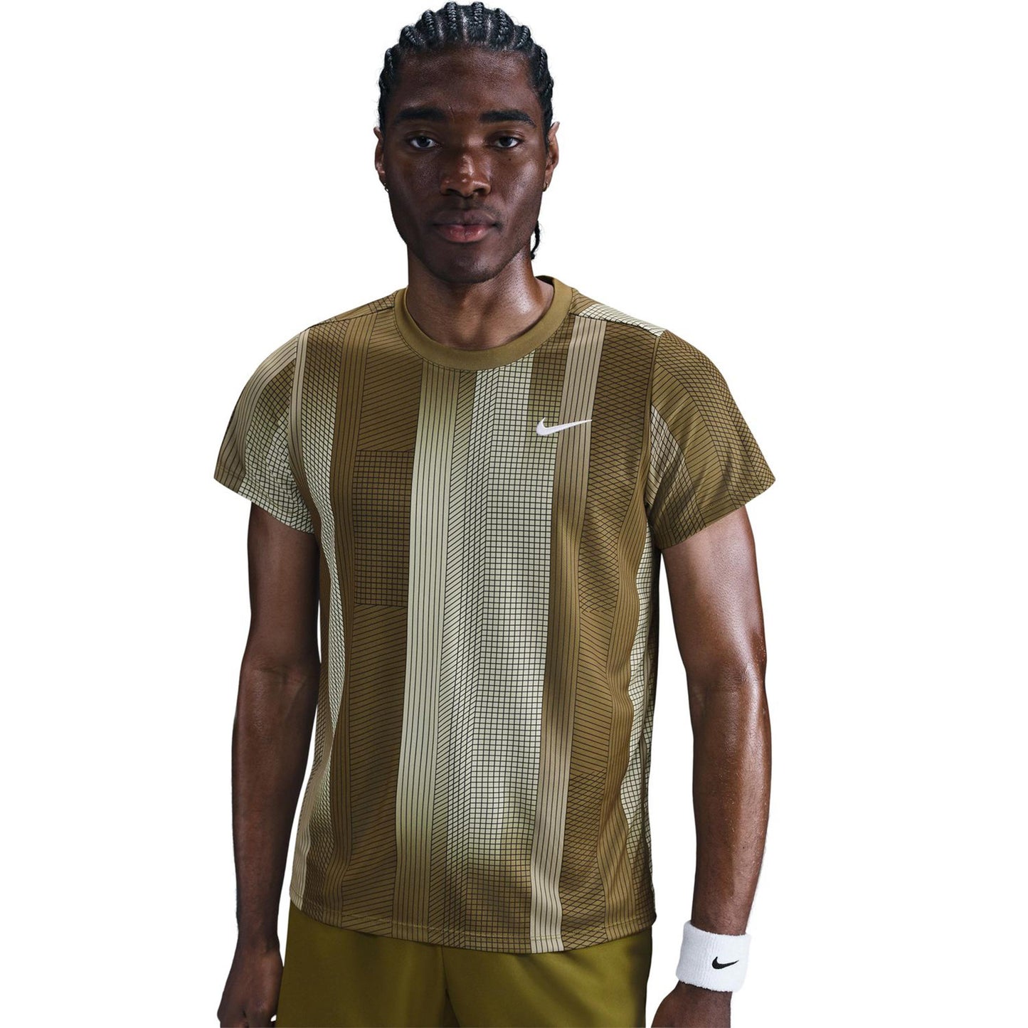 Nike Court Dri-Fit Victory Print Tričko Muži-Olivová
