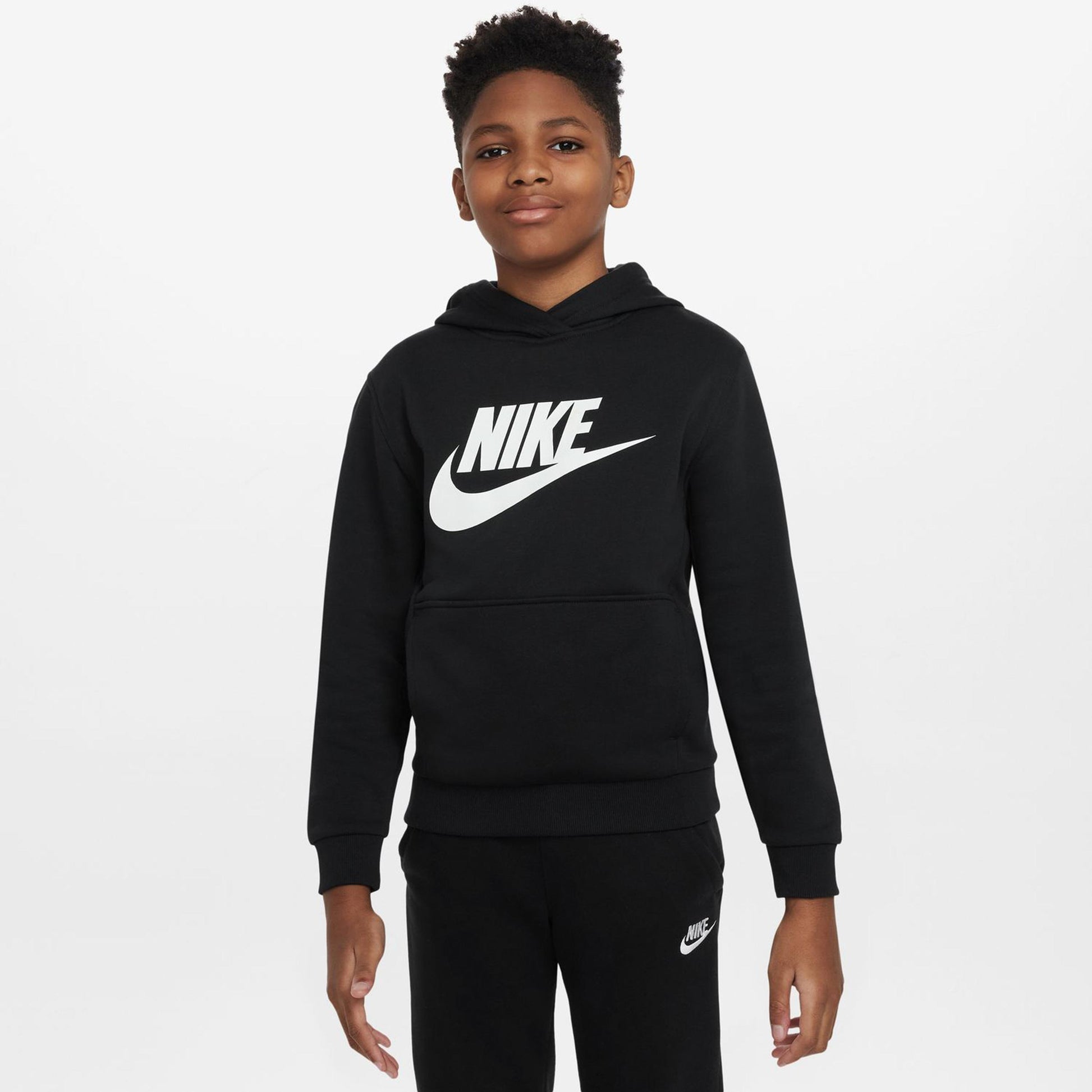 Nike Club Fleece Hoody Děti-Černá