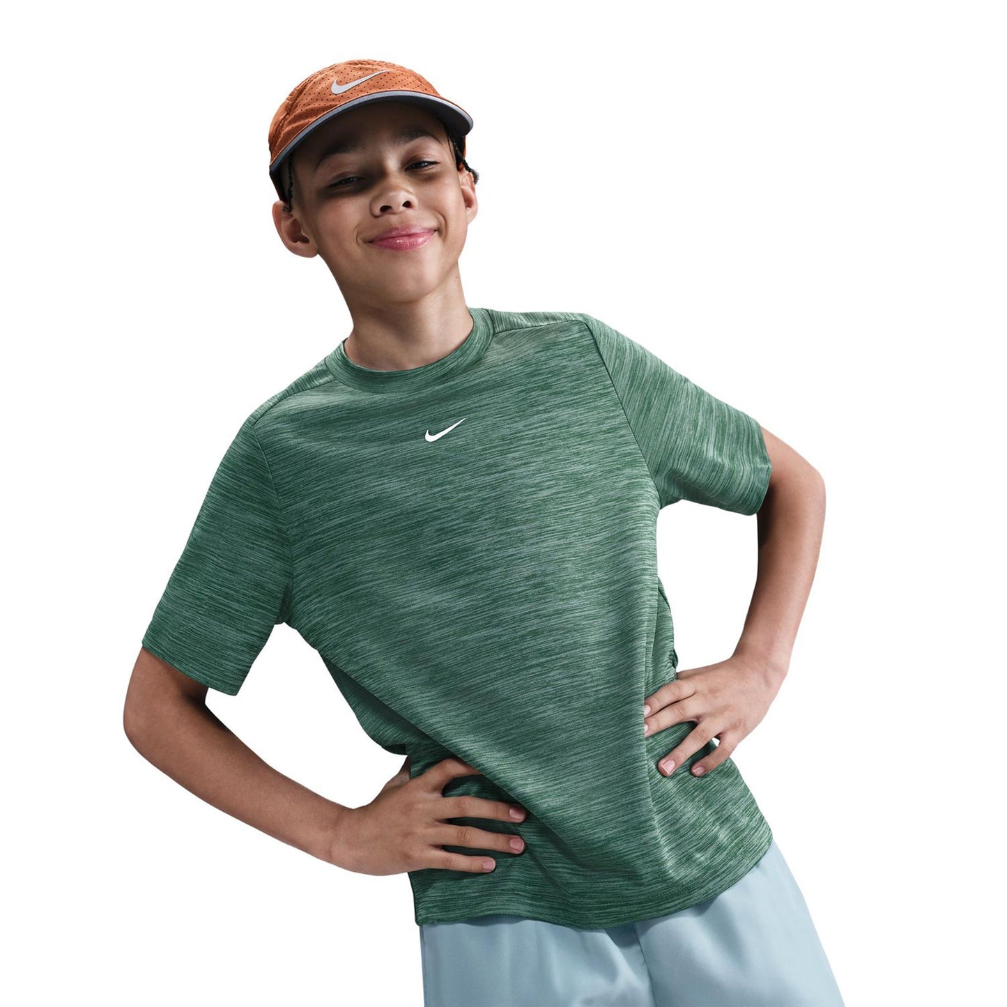Nike Dri-Fit Heather Tričko Děti-Zelená