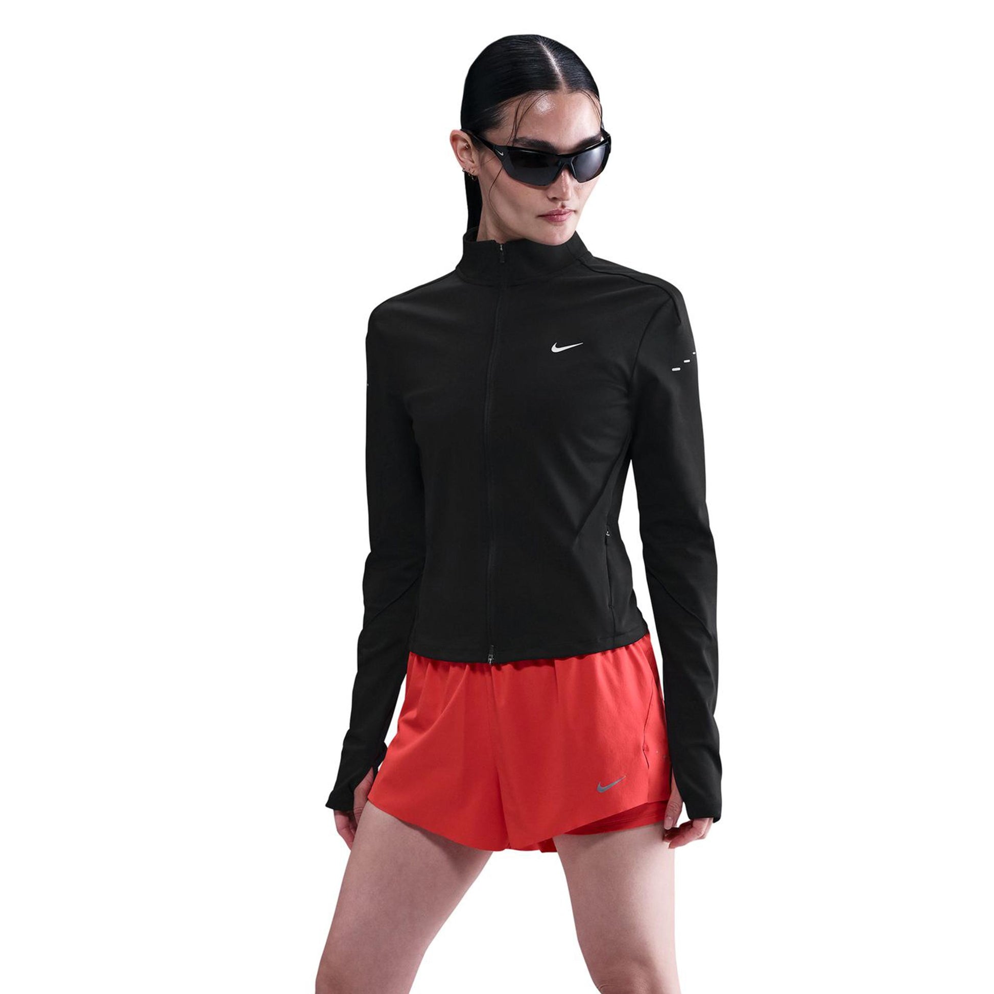 Nike Swift Half-Zip Běžecké Tričko Dámy-Černá,Stříbrná
