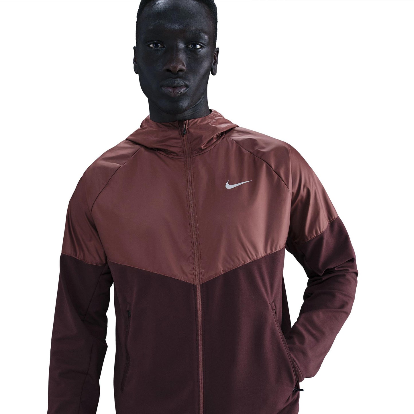 Nike Miler Běžecká bunda Muži - tmavě červená, bronz