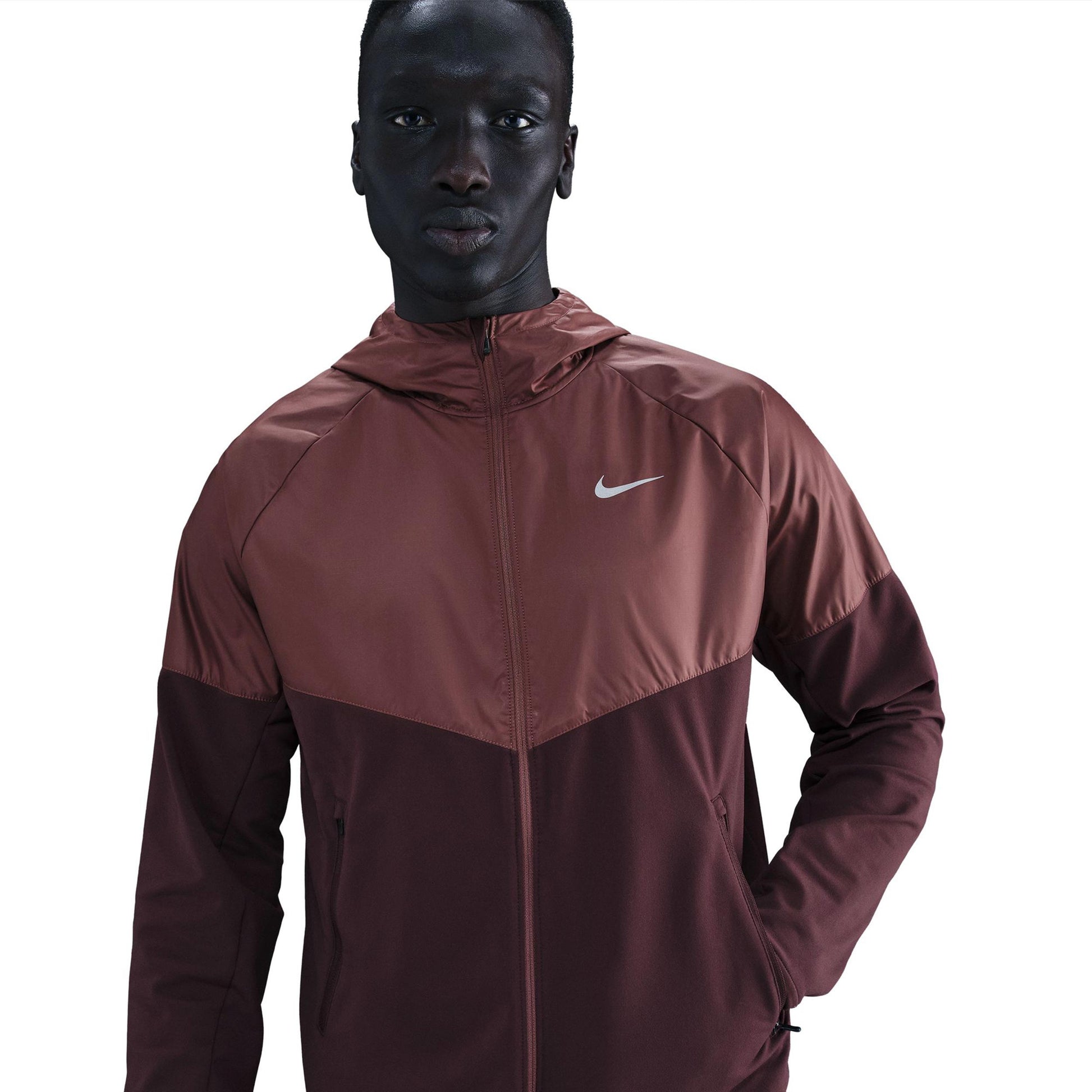 Nike Miler Běžecká bunda Muži - tmavě červená, bronz