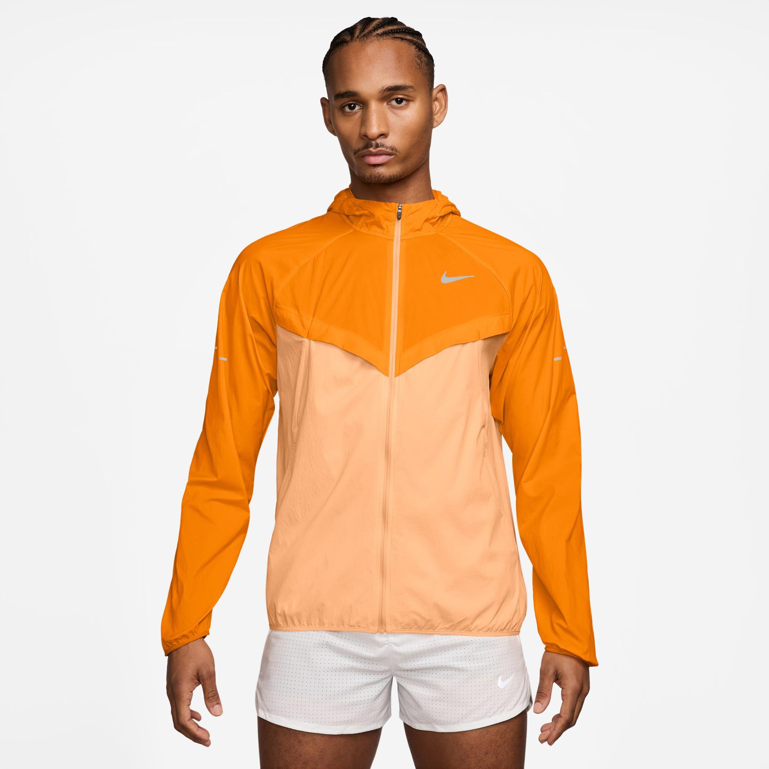 Nike Stride Běžecká bunda Muži - krémová, stříbrná