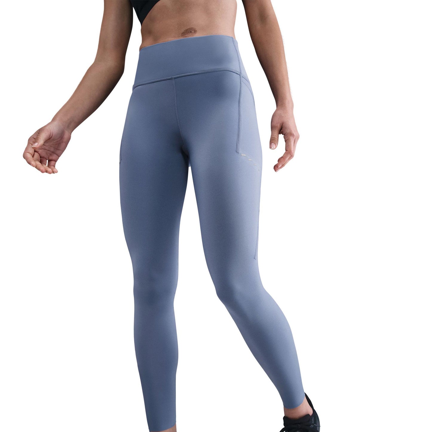 Nike Swift Běžecké punčocháče Dámy - blaugrau, stříbrná