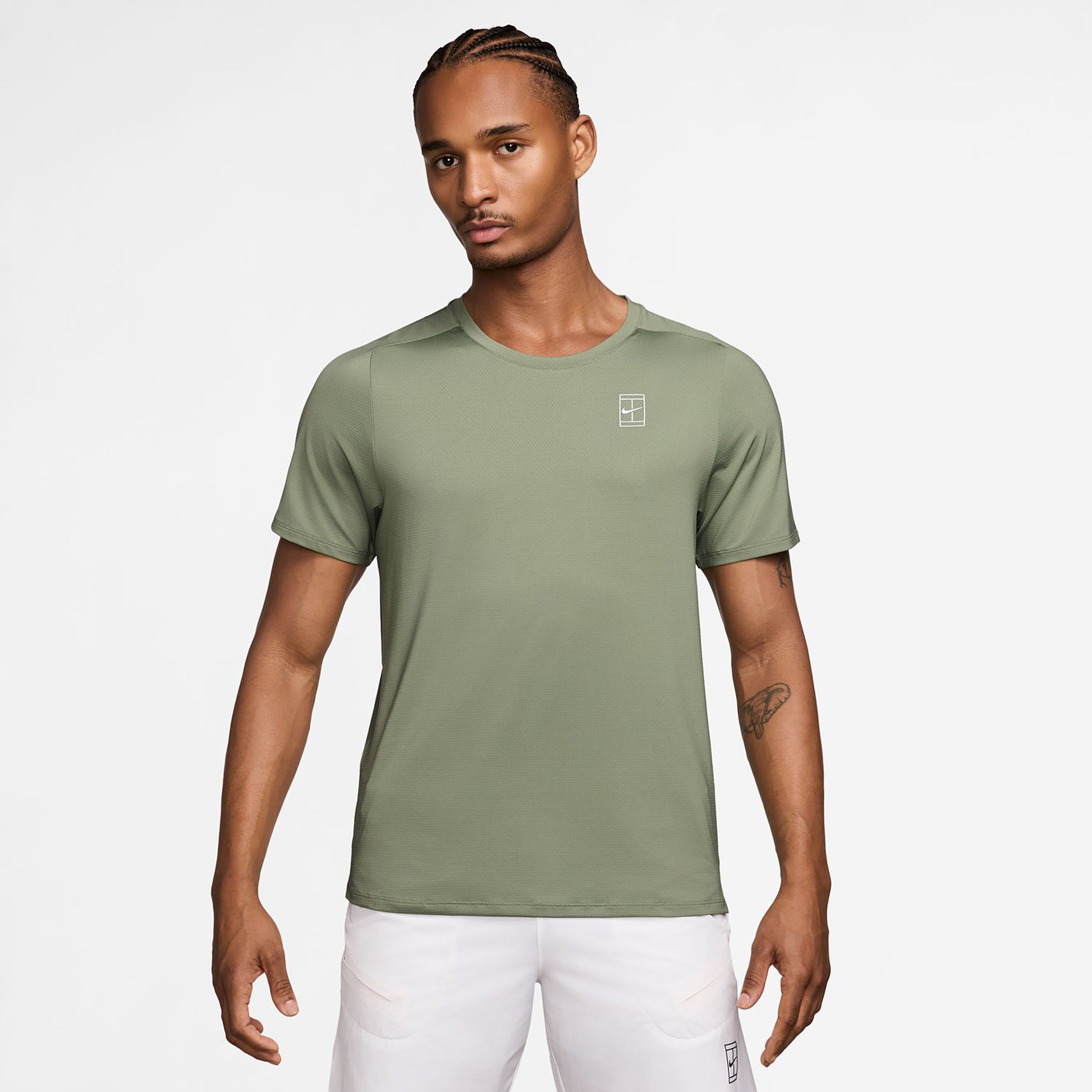 Nike Court Dri-FIT Advantage Tričko Muži-olivová
