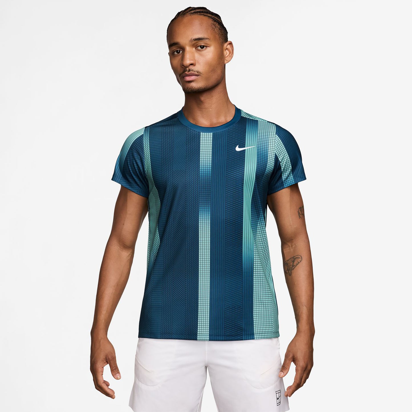 Nike Court Victory Dri-Fit Print Tričko Muži - petrolejová, bílá
