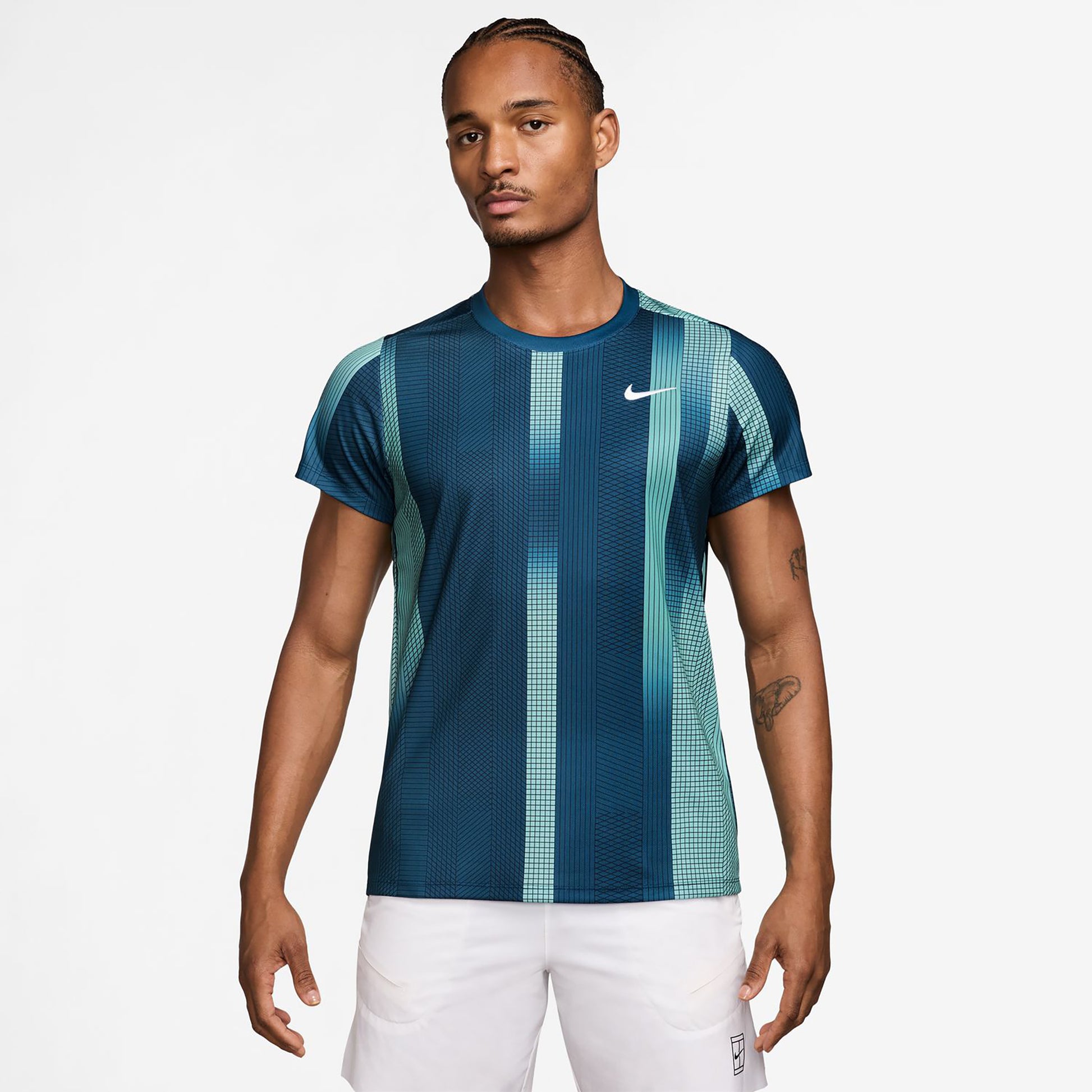Nike Court Victory Dri-Fit Print Tričko Muži - petrolejová, bílá