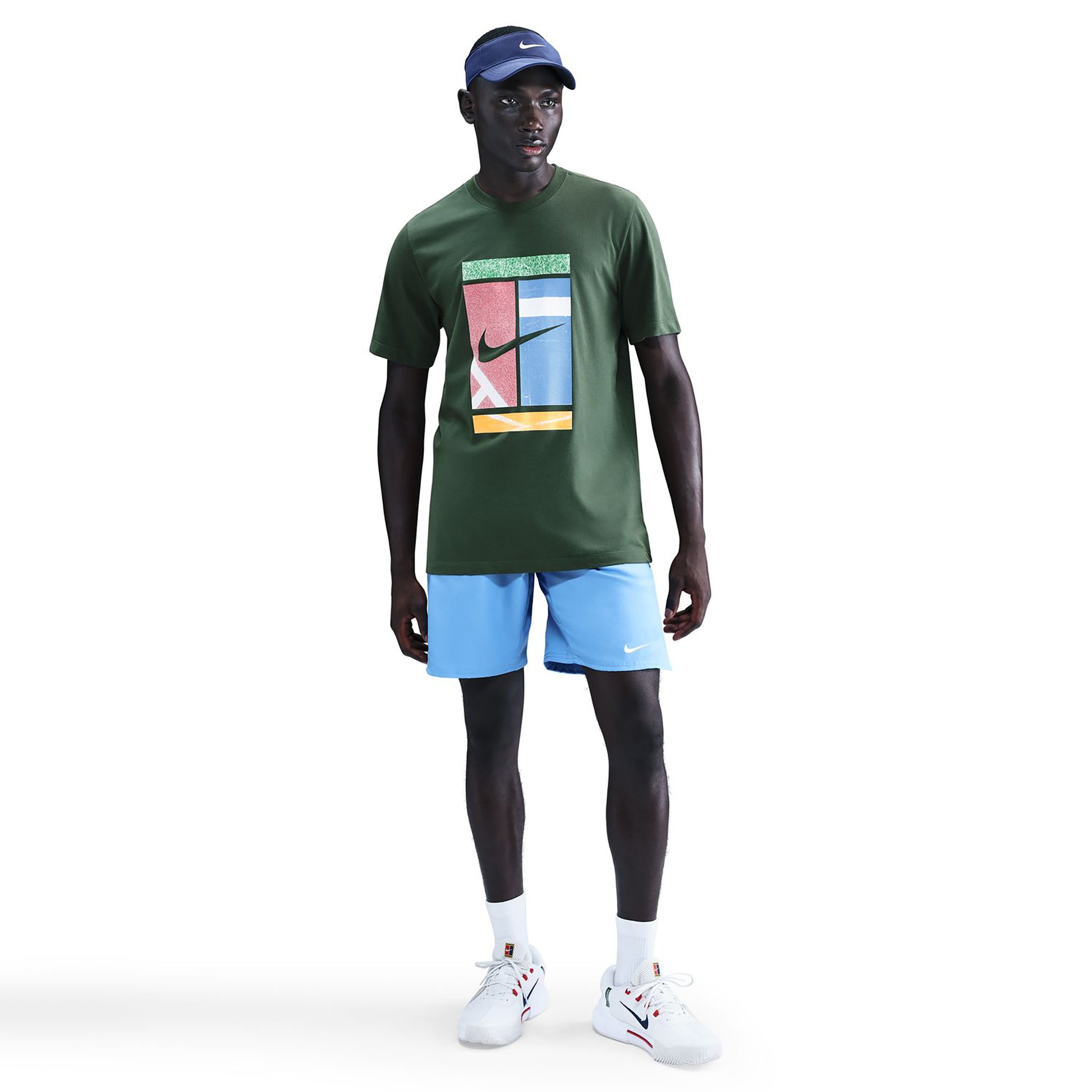 Nike Court Dri-Fit Tee Court Tričko Muži-tmavě zelená