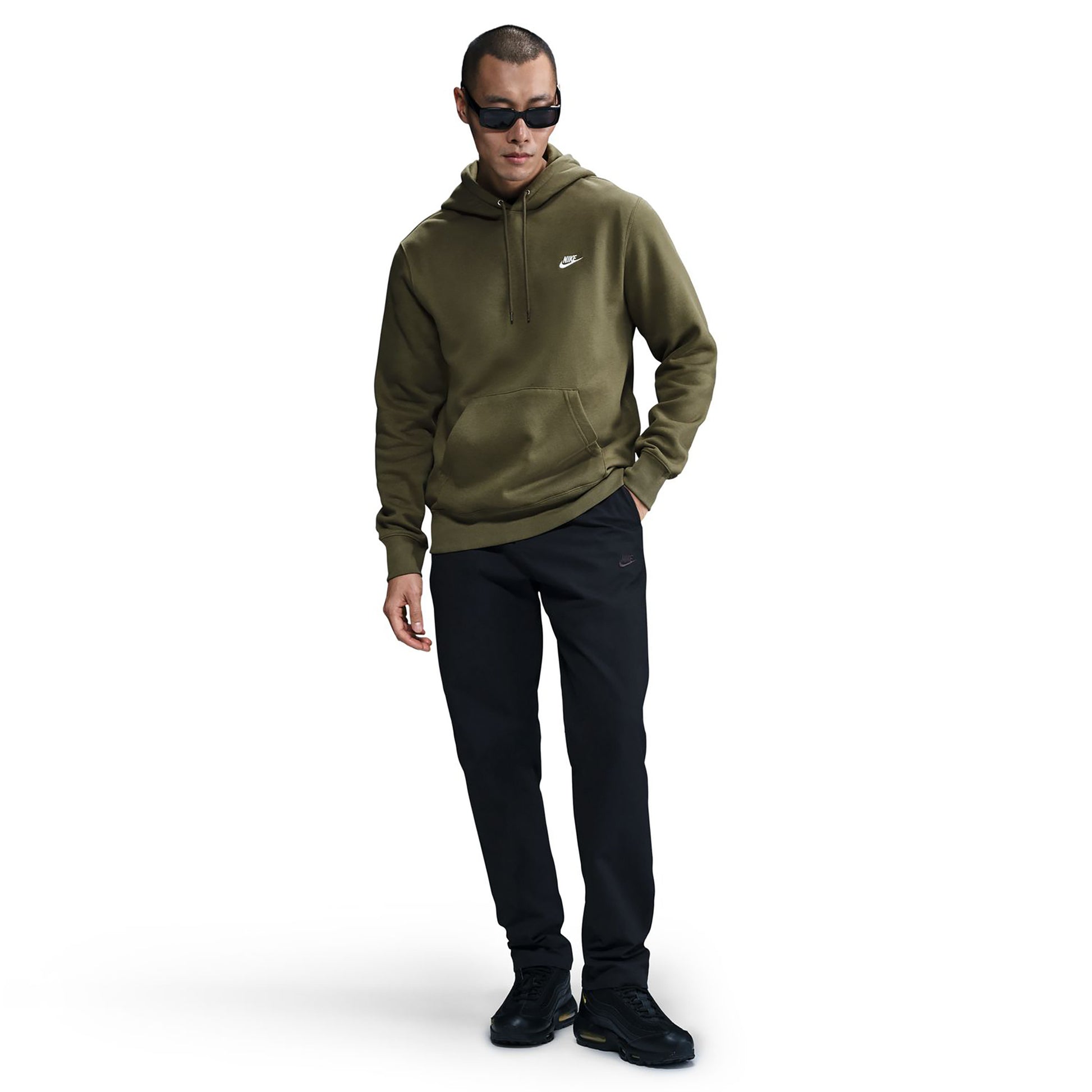 Nike Club Hoody Muži - olivová, olivová