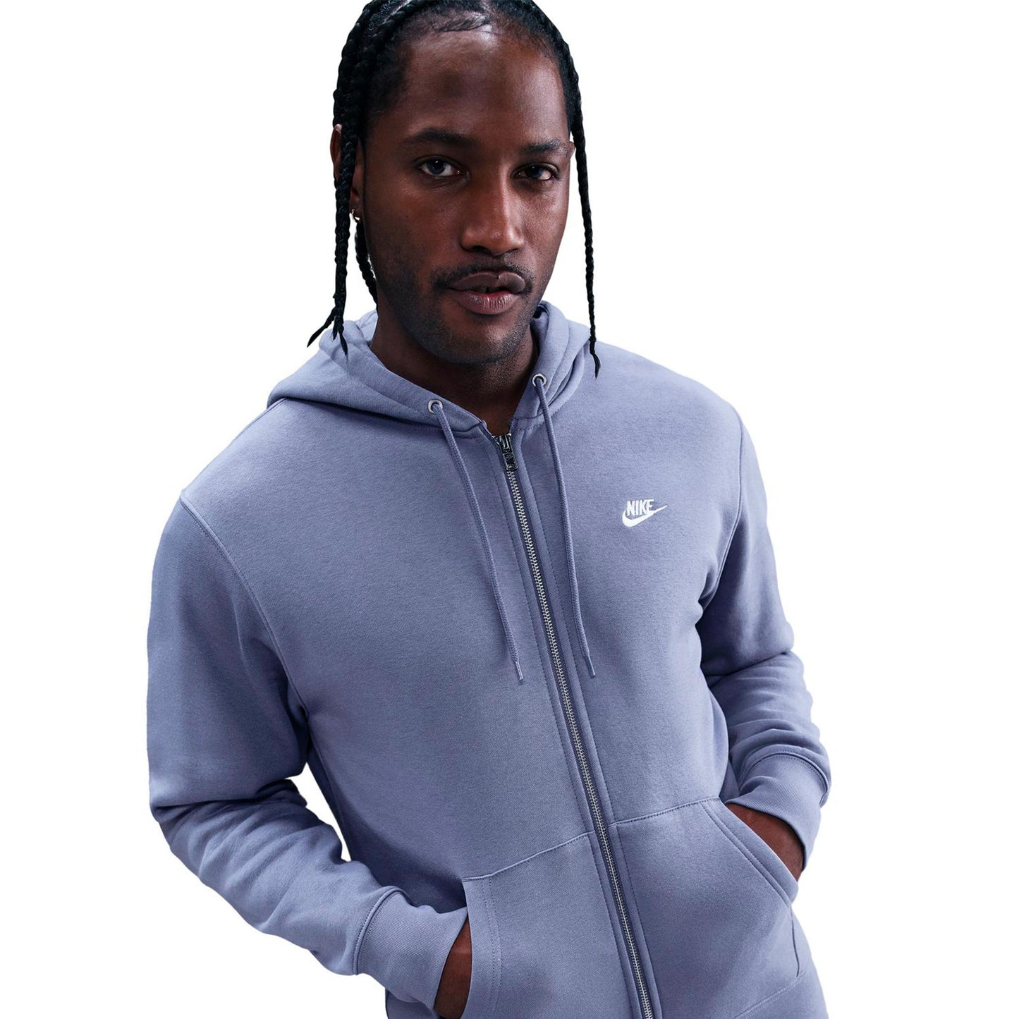 Nike Club Bb Full-Zip Mikina s kapucí Muži - modrá