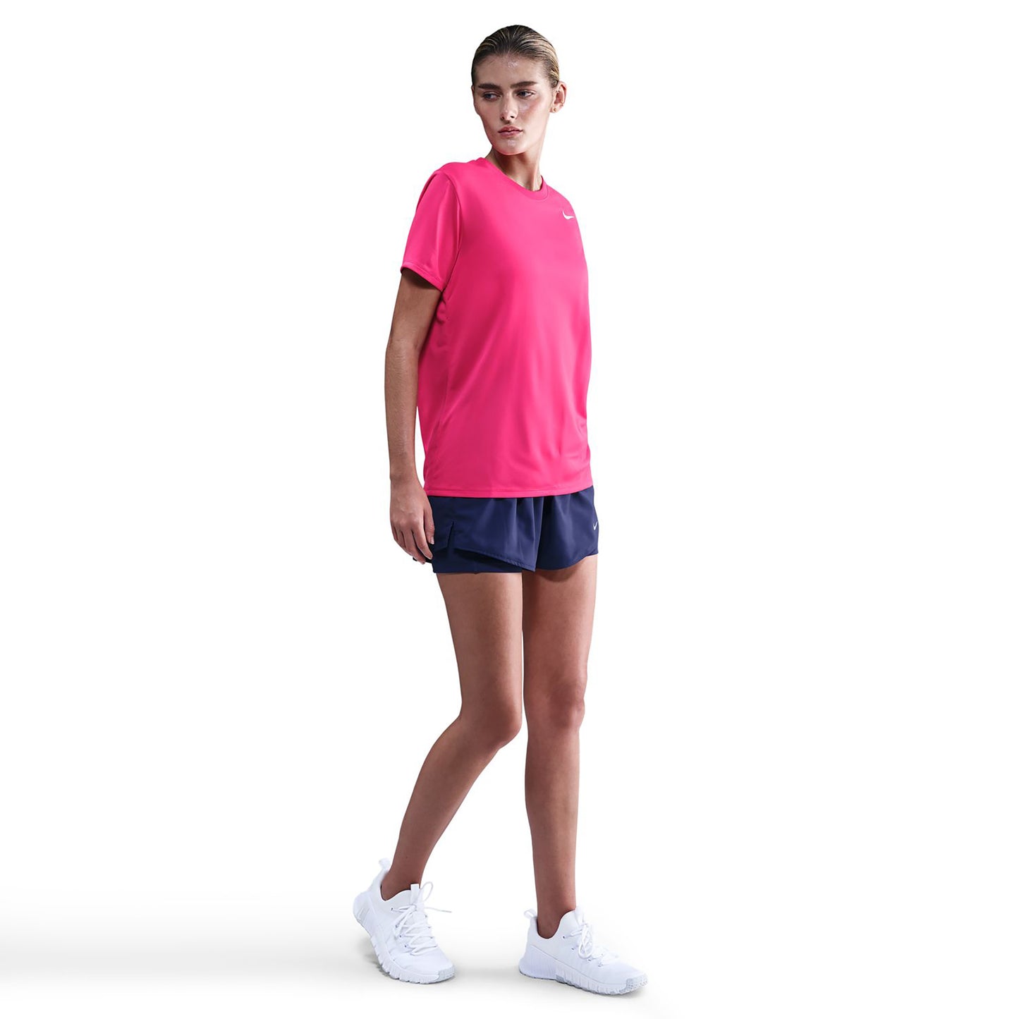 Nike Dri-Fit Regular Tričko Dámy - berry, bílá