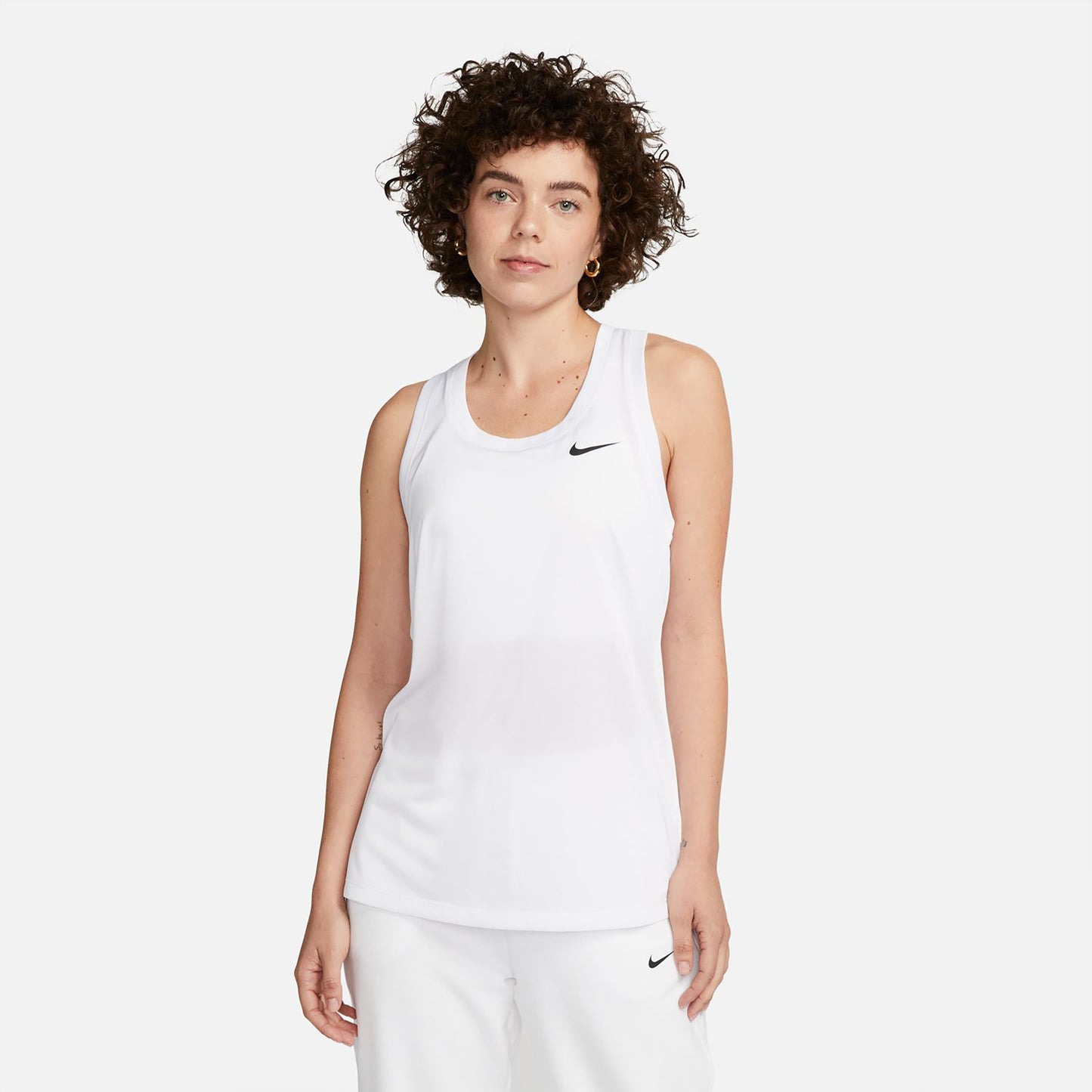 Nike Dri-Fit Regular Racerback Sportovní tílko Dámy - bílá, černá