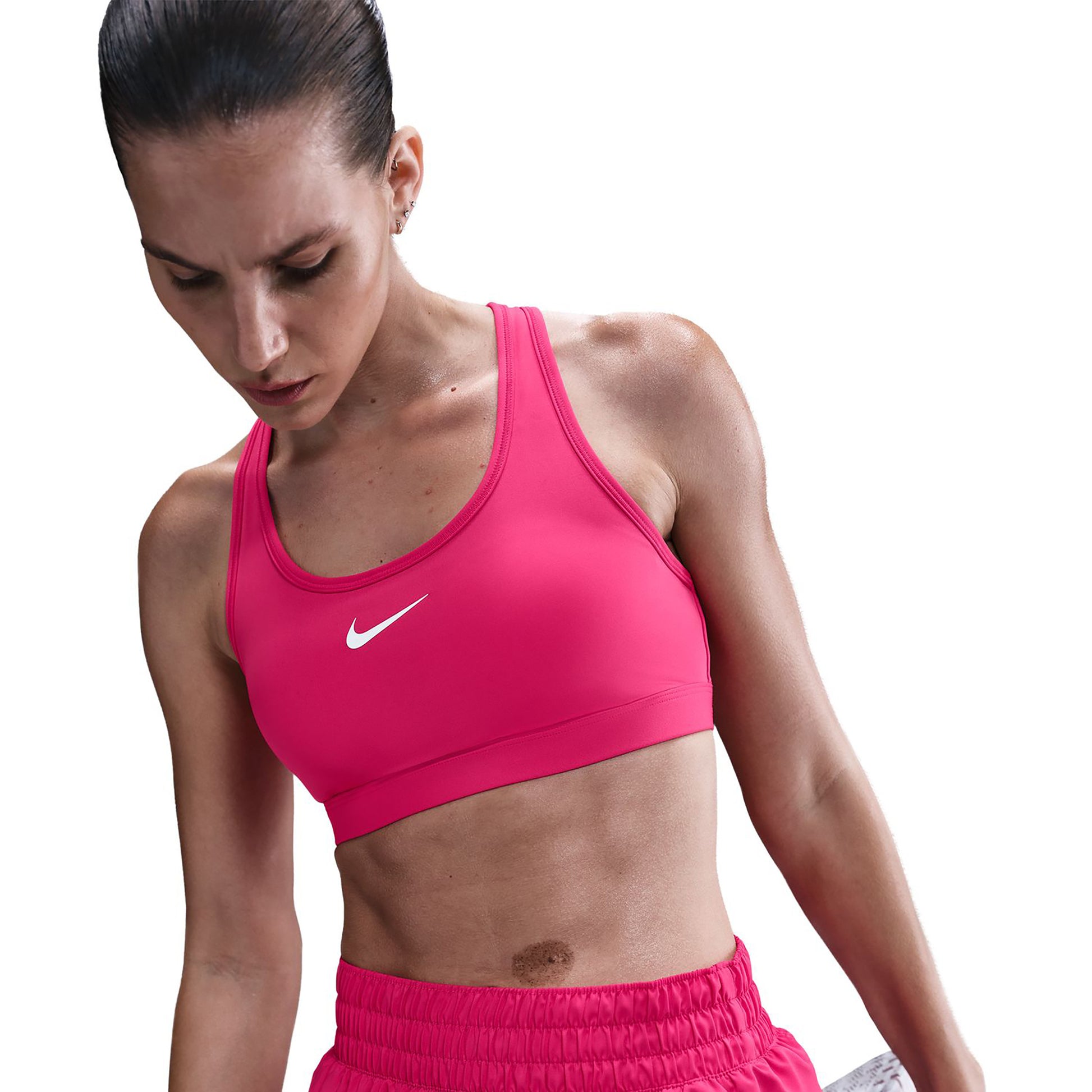 Nike Swoosh Medium Sportovní podprsenka Dámy - berry, bílá