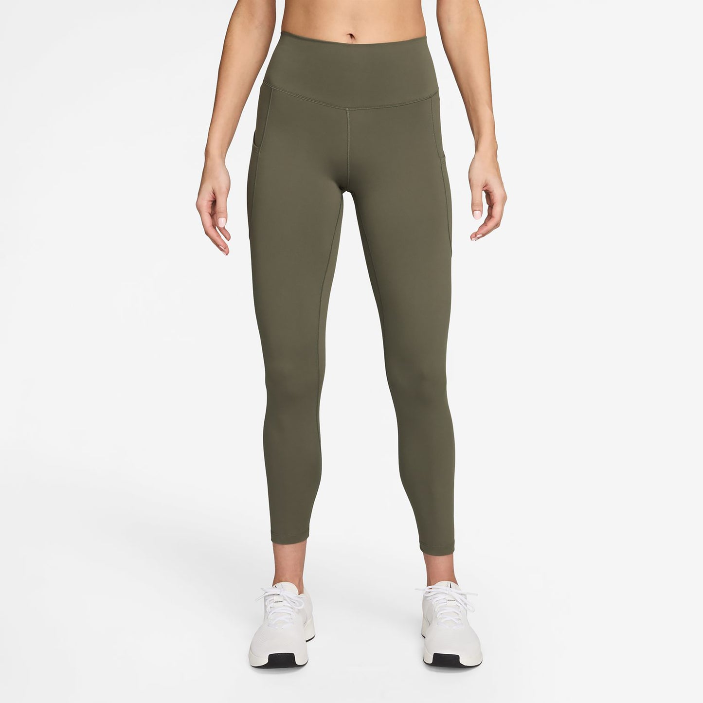 Nike Dri-FIT One High Rise 7/8 Těsné Dámy-olivová